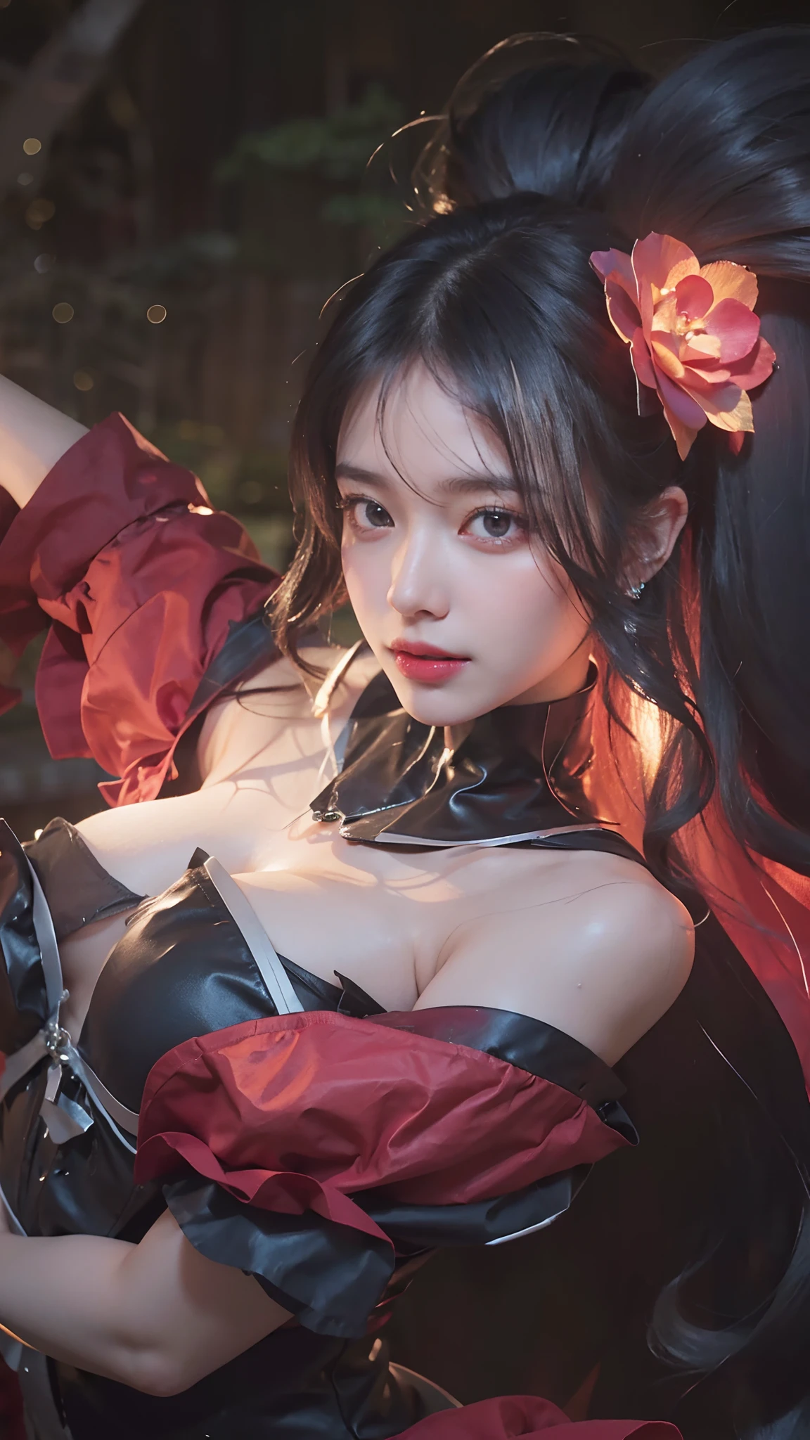 mix4, (8k, RAW photo, best quality, masterpiece: 1.45), (realistic, photorealistic: 1.37), one girl, cute, cityscape, night, rain, wet, professional lighting, photons mapping, radiosity, physically based rendering, gradient black hair, gray hair, short curly hair, handsome, girl, lace(((Deep V-neckline)))slip dress, top quality photo, high res, 1080p, (clear face), (detailed face description), (detailed hand description), (masterpiece), (exquisite CG), extreme light and shadow, disheveled hair, master work, rich details, (fine facial features), (highest quality photo), (masterpiece), (detailed eyes), look in front of you eyes, fine clavicle, ((big breasts, huge areola)),(((areola_slip))),((puffy areolae)),((sideboob)),(underboob),(((collar))),earrings,cleavage,(NSFW:1.2)