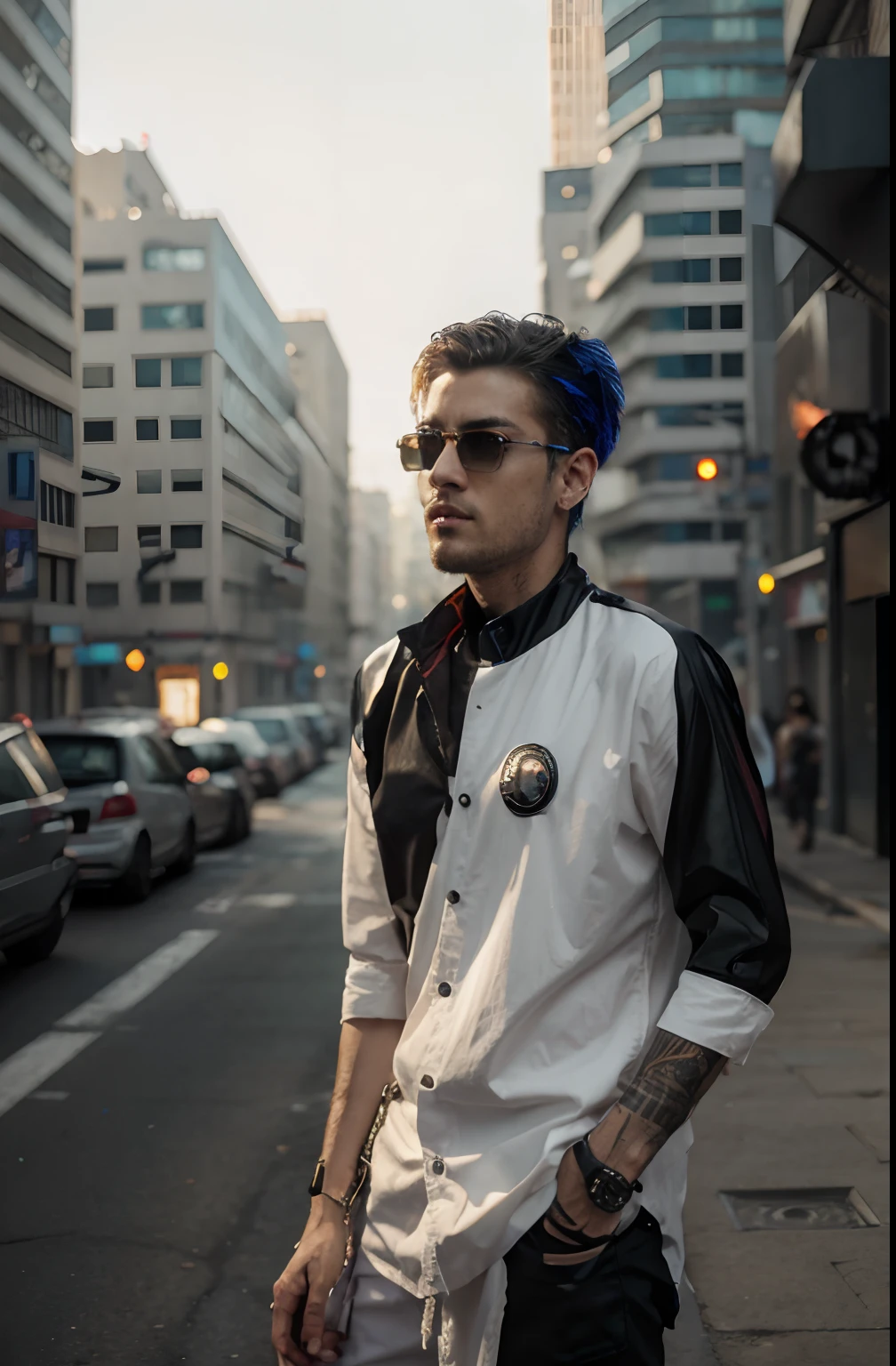 Change background cyberpunk handsome boy realistic face .8k realistic