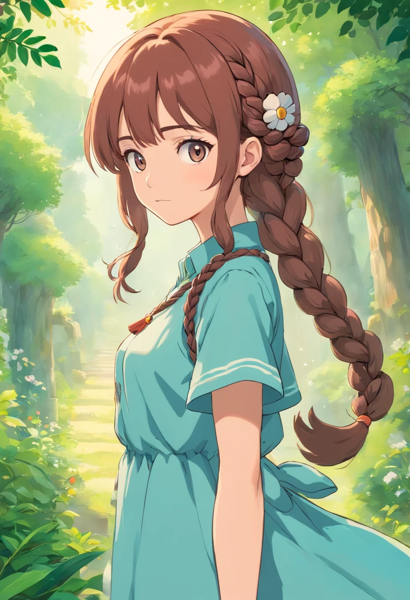 linda garota de olhos claros, com vestido curto , braid hair ,com camisa molha transparente