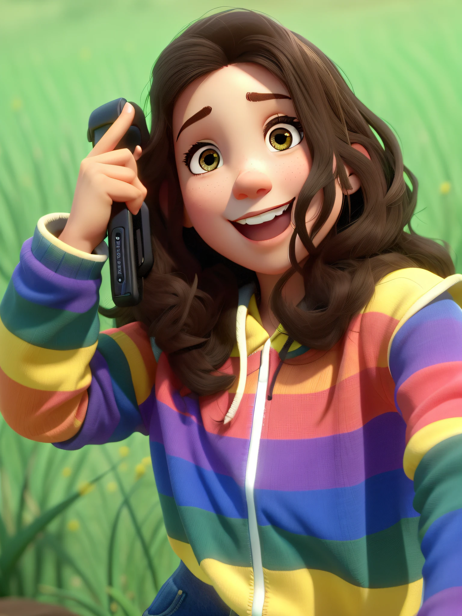 a girl, estilo disney pixar, alta qualidade, melhor qualidade.