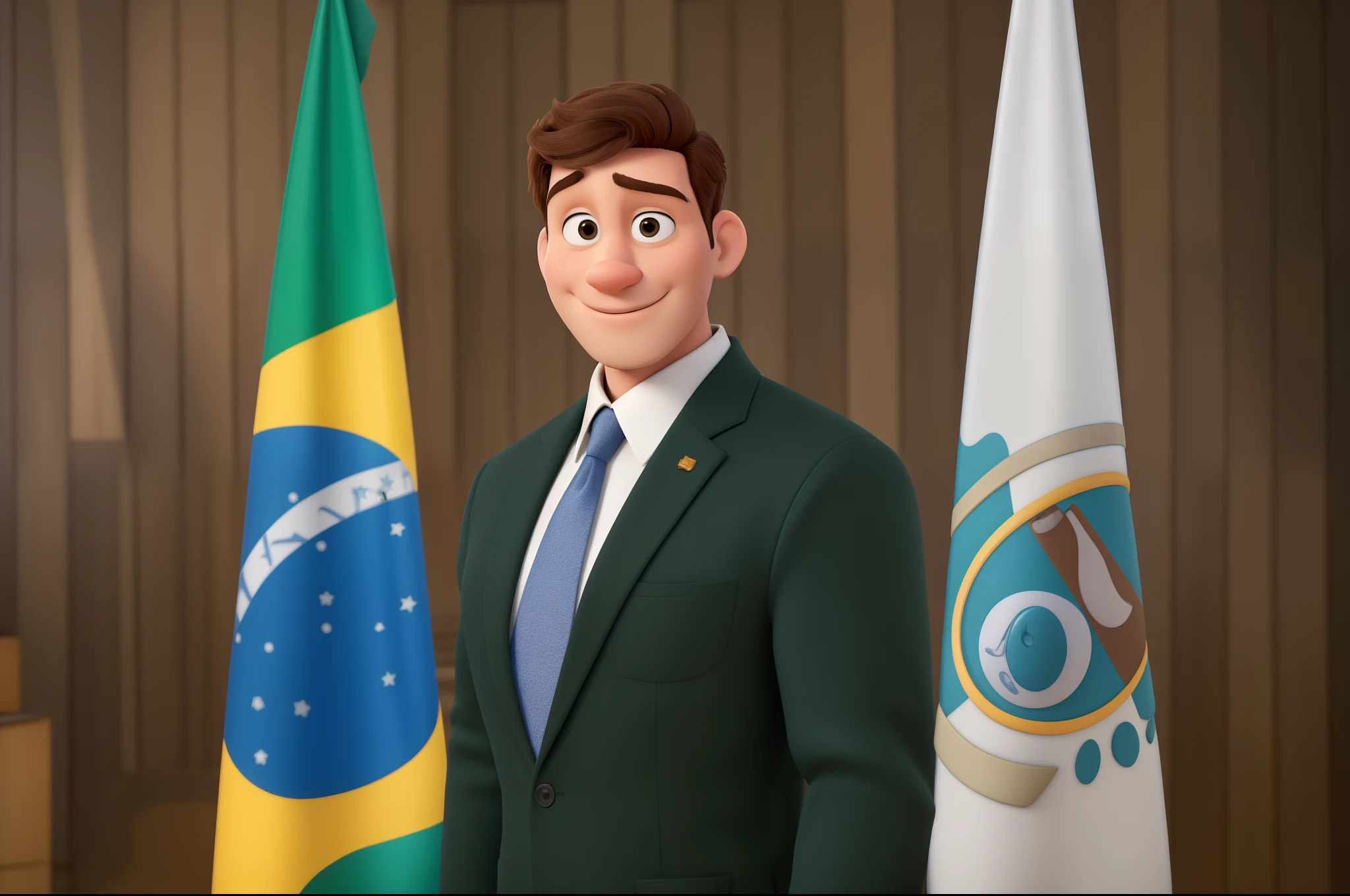 Homem branco estilo disney pixar, alta qualidade, melhor qualidade