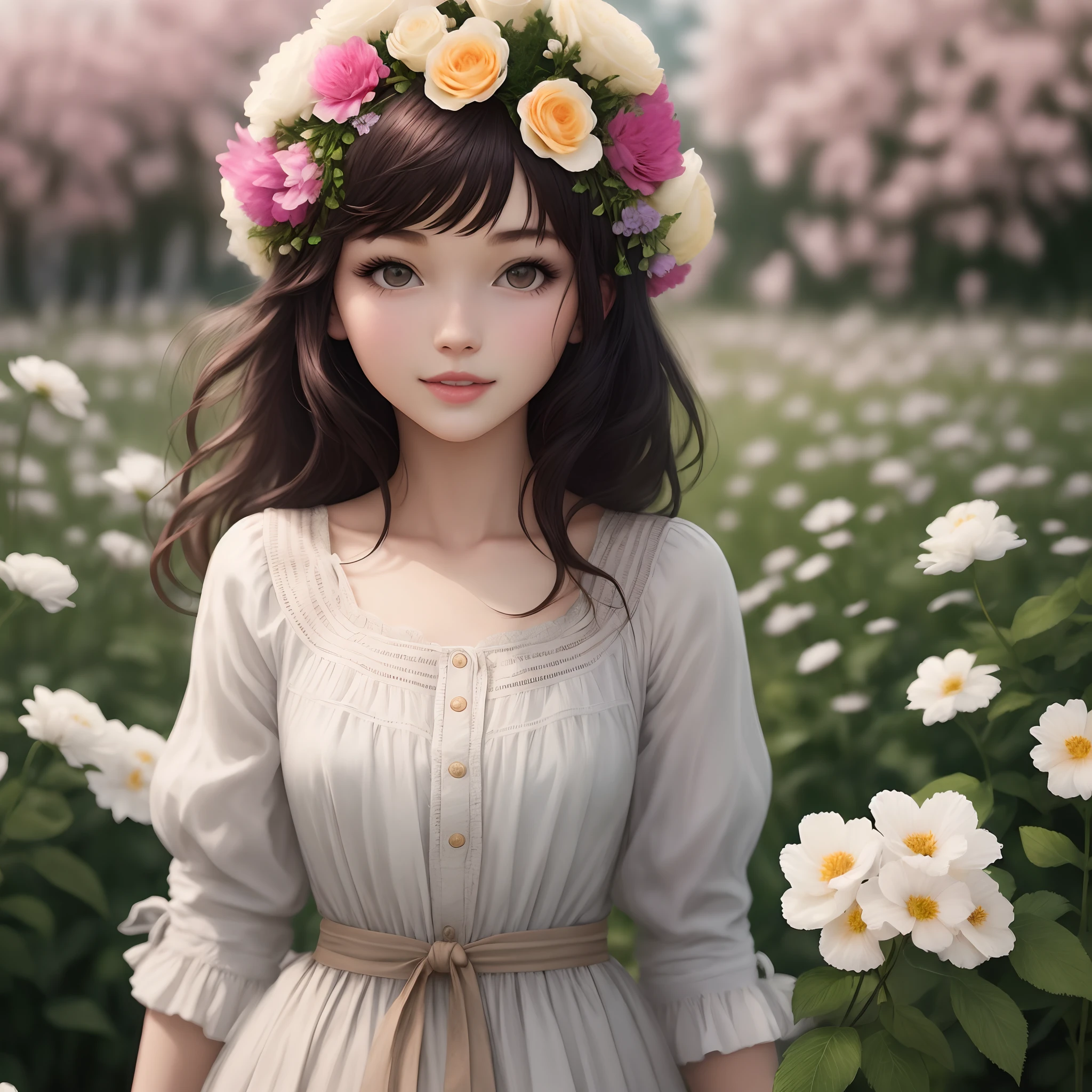 flowers girl beautiful fantastic