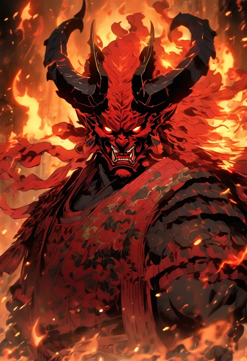 In the depths of darkness, A fearsome demon emerges, His eyes burning with an ethereal scarlet glow. Dressed in an old Japanese shogun armor, meticulosamente gravado com motivos intrincados, He has an imposing presence that demands respect and dread. Seu capacete, adorned with ferocious demonic horns, adds to your sinister aura. The demon's battle stance exudes an air of unwavering confidence, as if he had faced countless enemies and emerged victorious each time. His hand hovers near the hilt of a gleaming blade, pronto para desembainha-lo a qualquer momento. The metal plates of the armor reflect a, luz sinistra, casting an ominous glow over its surroundings. Com cada fibra de seu ser irradiando um poder sobrenatural, That demon, forjado por lendas antigas e alimentado pela maldade, Awaits your next challenger, ready to unleash chaos and devastation upon anyone who dares cross its path.