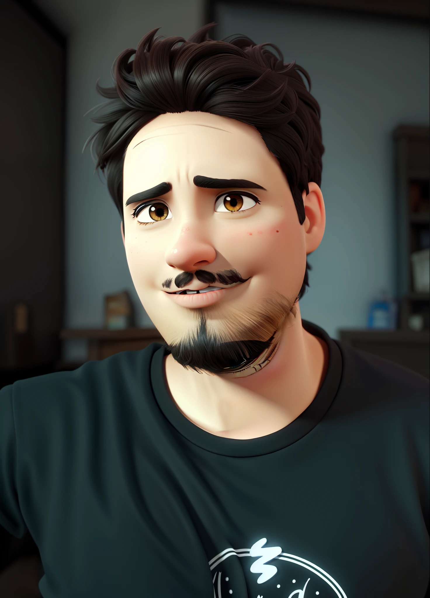 dark Brown eyes, Pixar style, high quality