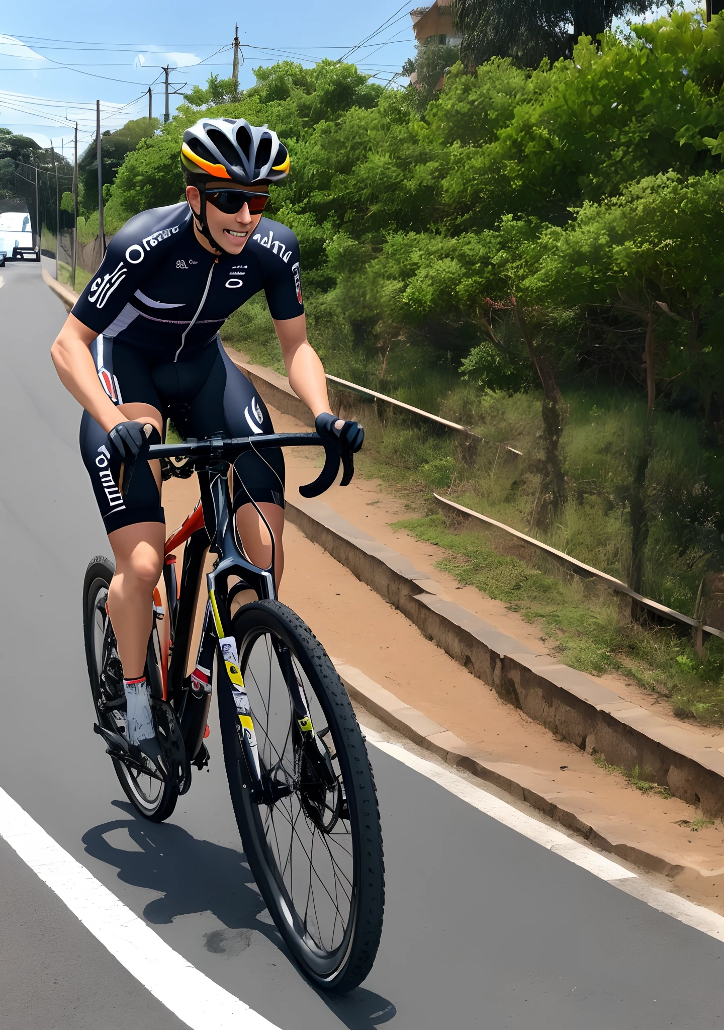 Menino dando grau de bike