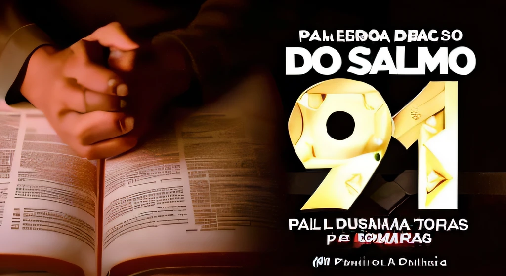 um close up de uma pessoa segurando um livro com as palavras do salmo 91, bispo do rosario, Directed by: Bernardo Daddi, mateus 9 5, Miniatura do YouTube, Dan dos Santos, Directed by: Emerson Silva, Directed by: Caesar Andrade Faini, Page. 90, Directed by: Fernando Gerassi, by João Artur da Silva, São Paulo
