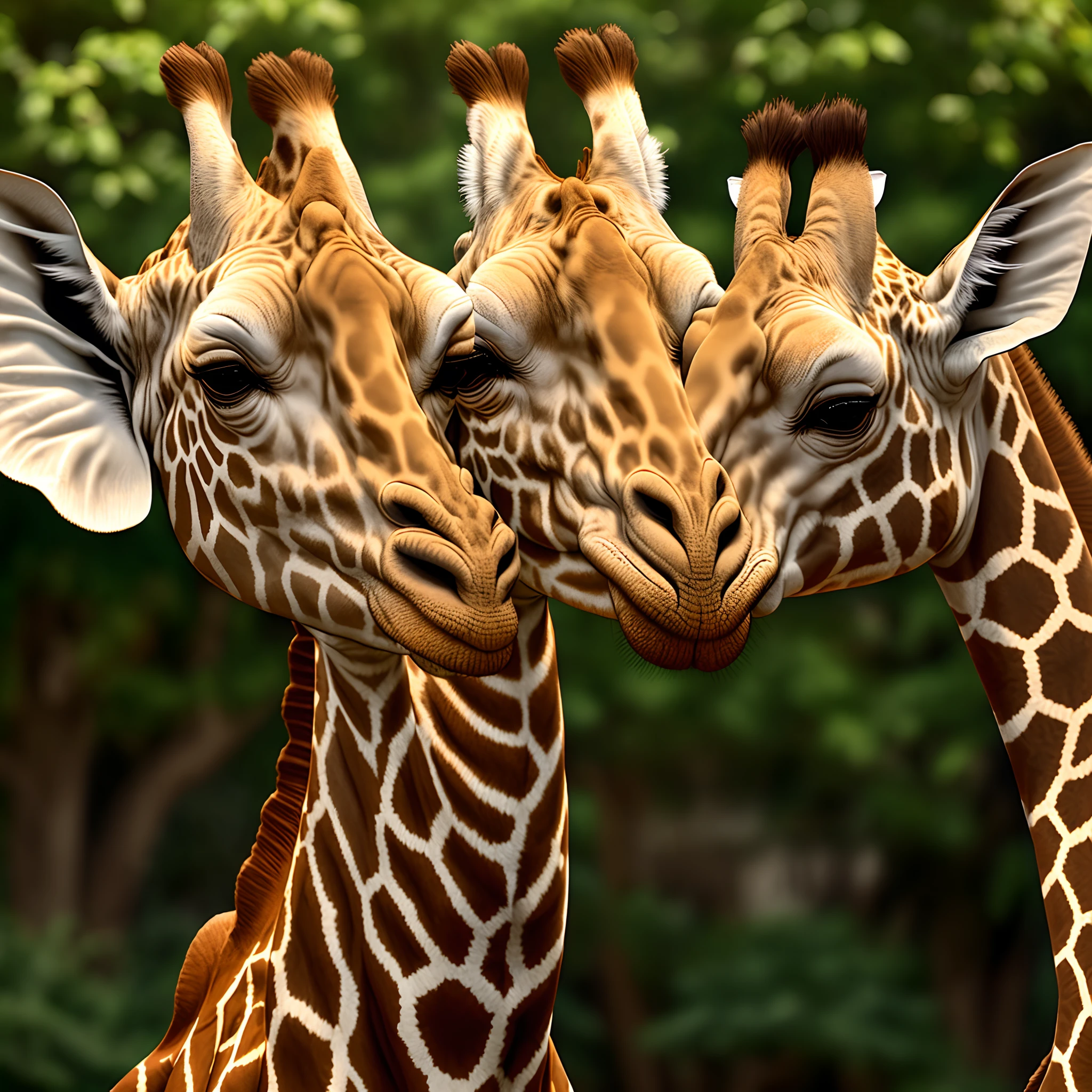 Giraffe with elephant ears and nose mix
