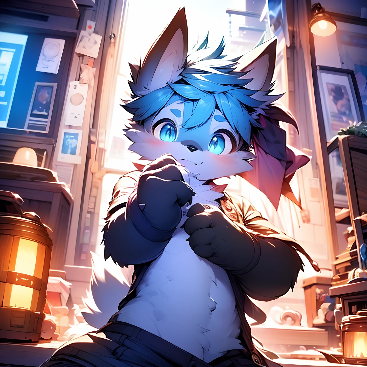 shota, long hair, blue eye, glow eye, femboy, neon city, snowfall, midnight, fox ear, deep blue ear, fox tail, deep blue fox, deep blue jacket, cute, collar, Two tail, space katana, God, fur body, full body, the lower body is nude, snow fox, character, master piece, fluffy tail, current, shy, NFSW, Highest Quality, 8k, full HD, four ear fox, winter, own character, nude, nsfw, light blue hair, 10 years, super Shy, demon sexual tattoo, heart eye, full demon sexual tattoo. power demon sexual tattoo, full power demon sexual tattoo, soft, glow demon sexual tattoo. pink demon sexual tattoo,demon sexual tattoo 100%, demon sexual tattoo heart