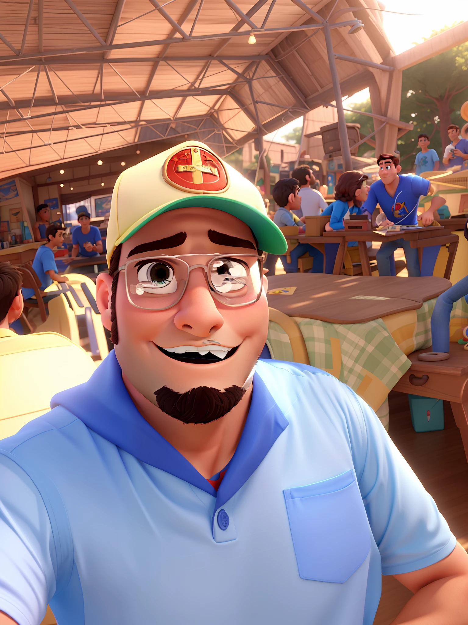 Um homem estilo Disney Pixar em alta qualidade, melhor qualidade