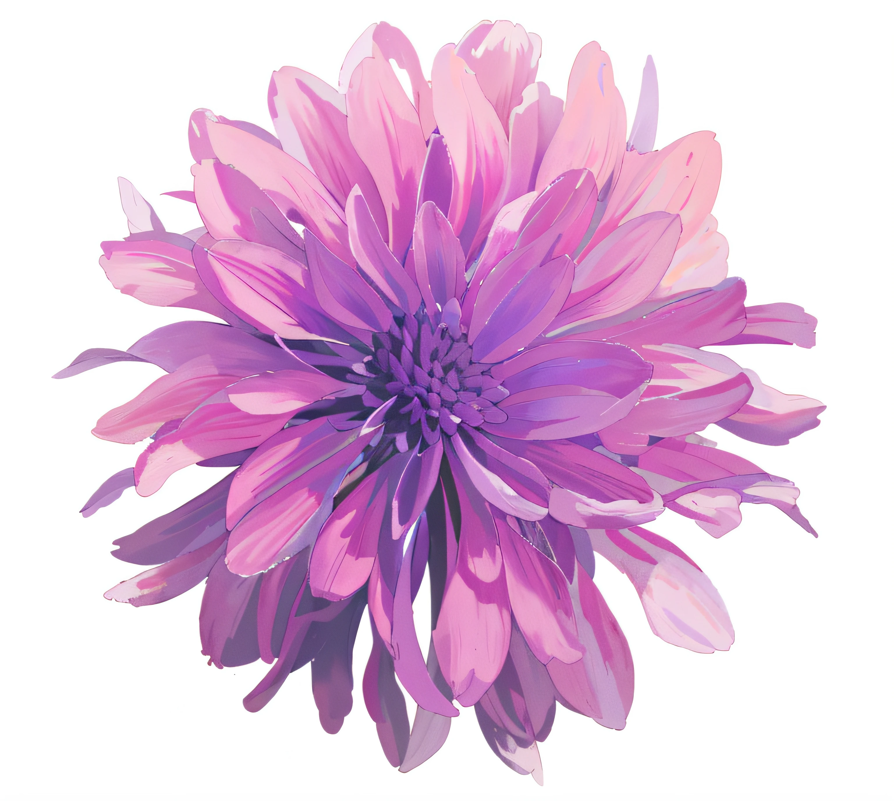 flor roxa com um fundo branco, giant head of the purple flower of the dahlia, giant dahlia flower head, EOS-1D Chrysanthemum, full-colour illustration, chrysanthemum, giant dahlia flower crown head, um hiper realista, Closeup giant dahlia flower head, flor violeta, higher detailed illustration, representando uma flor, Dahlias, Flor Rosa, full-colour illustration