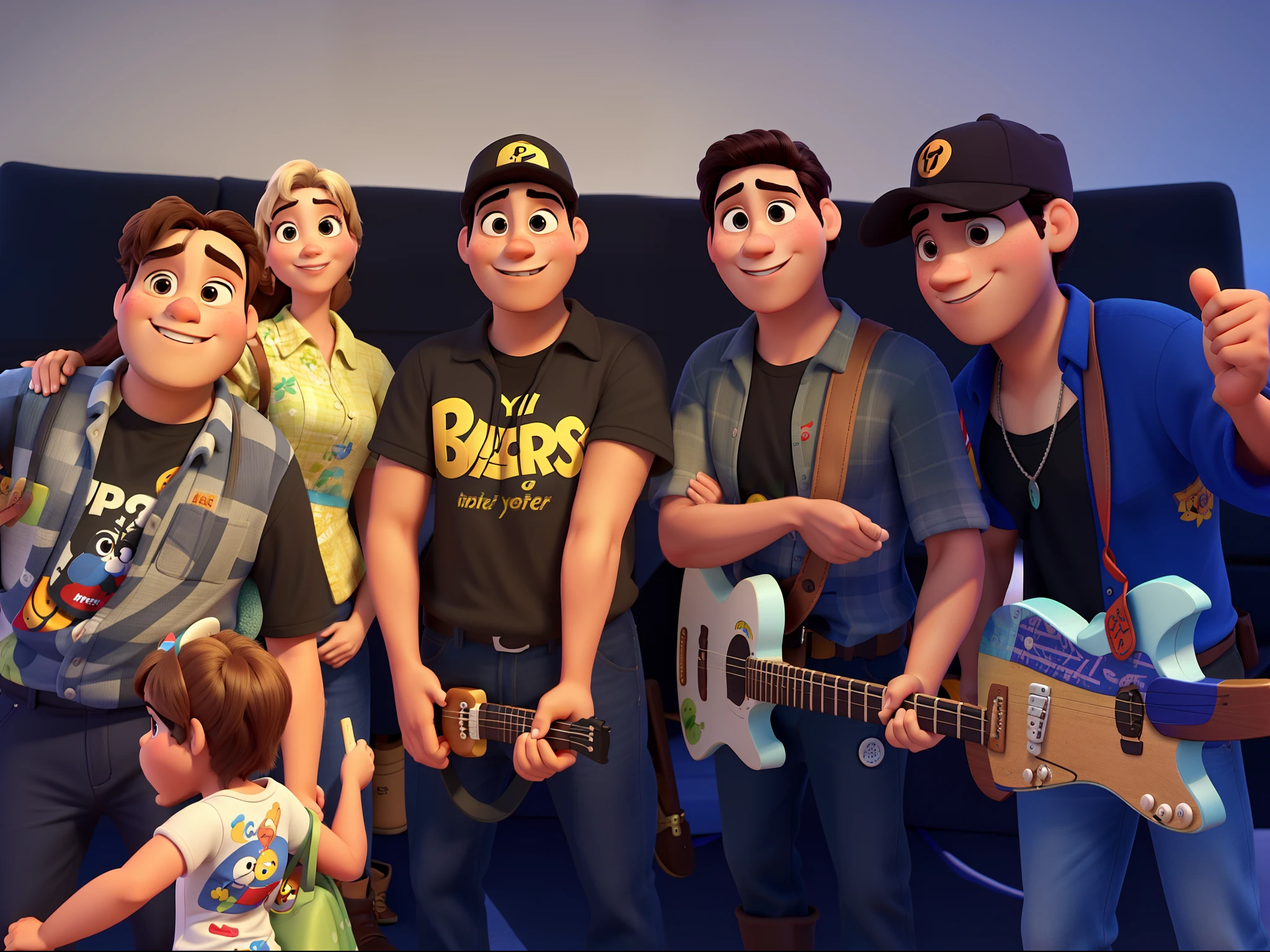Pessoas estilo disney pixar, alta qualidade, melhor qualidade