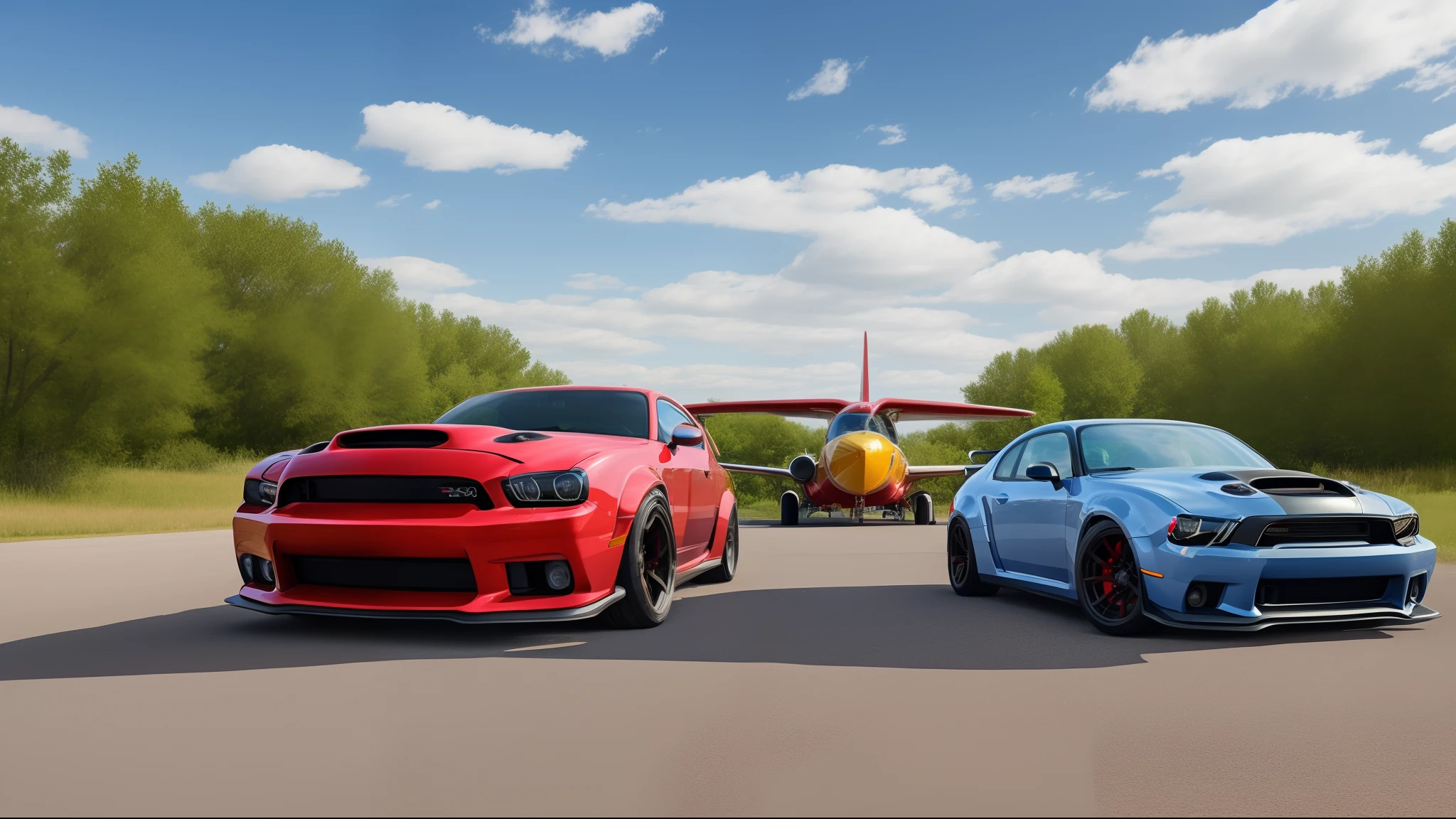 A city, a family, a house, a gtr r34, a dodge demon, nature, stars, a plane, travel, jobs,