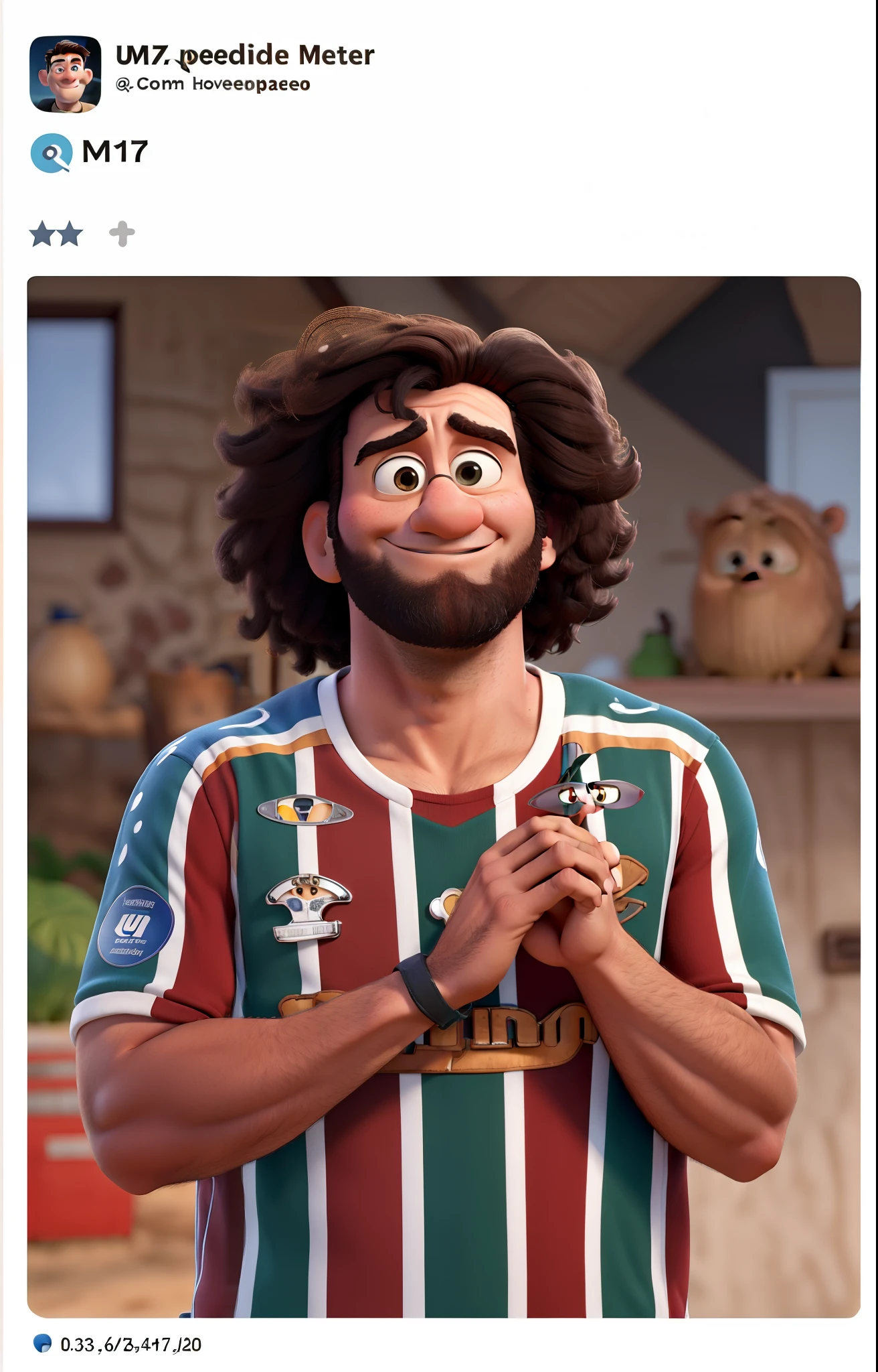 um homem estilo pixar, alta qualidade, melhor qualidade, maior fidelidade a foto