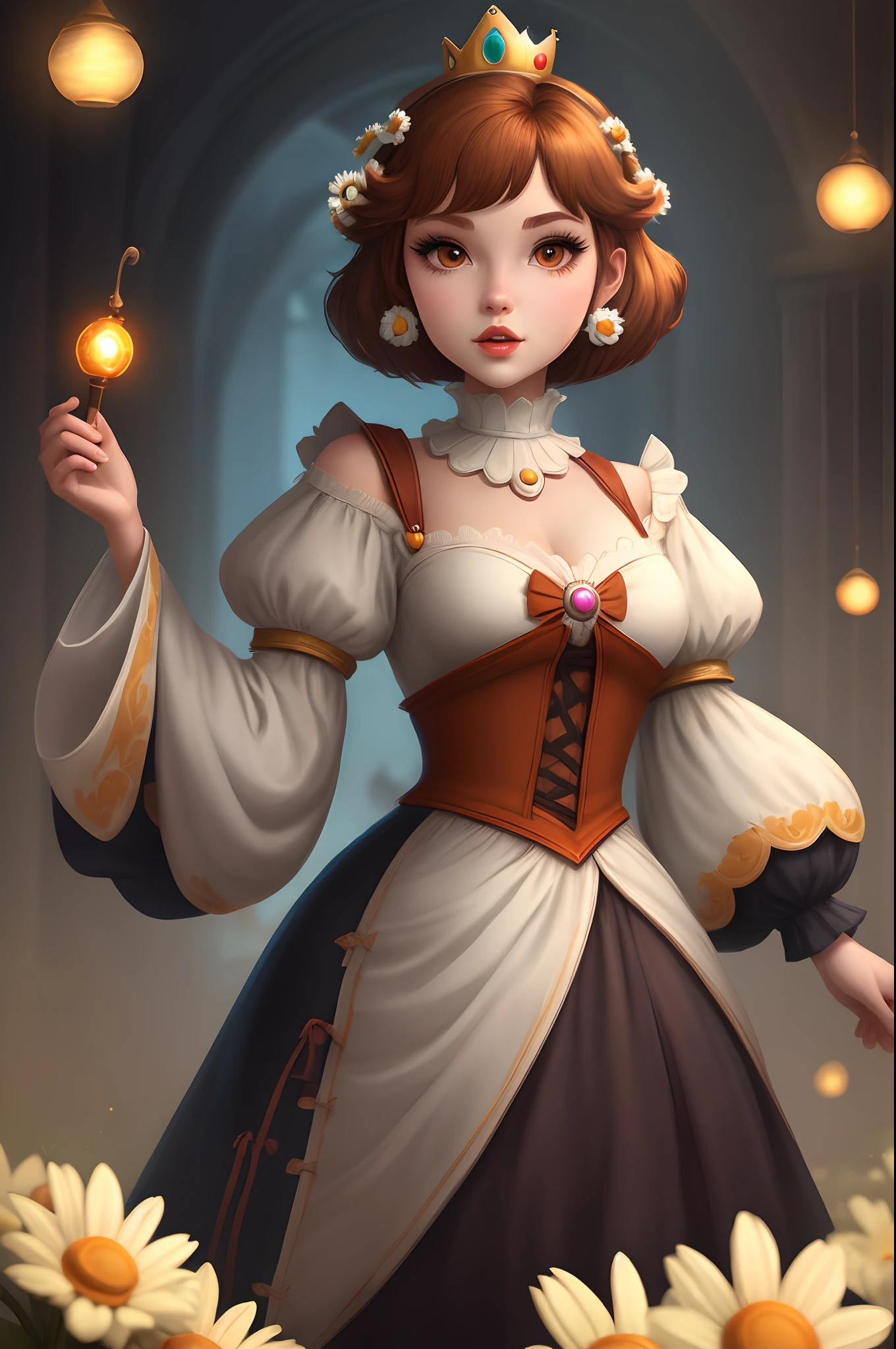 Princess Daisy dark fantasy art style