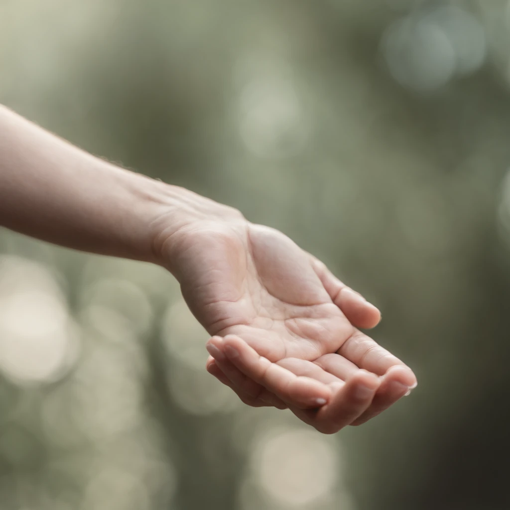Hands outstretched to help someone.
