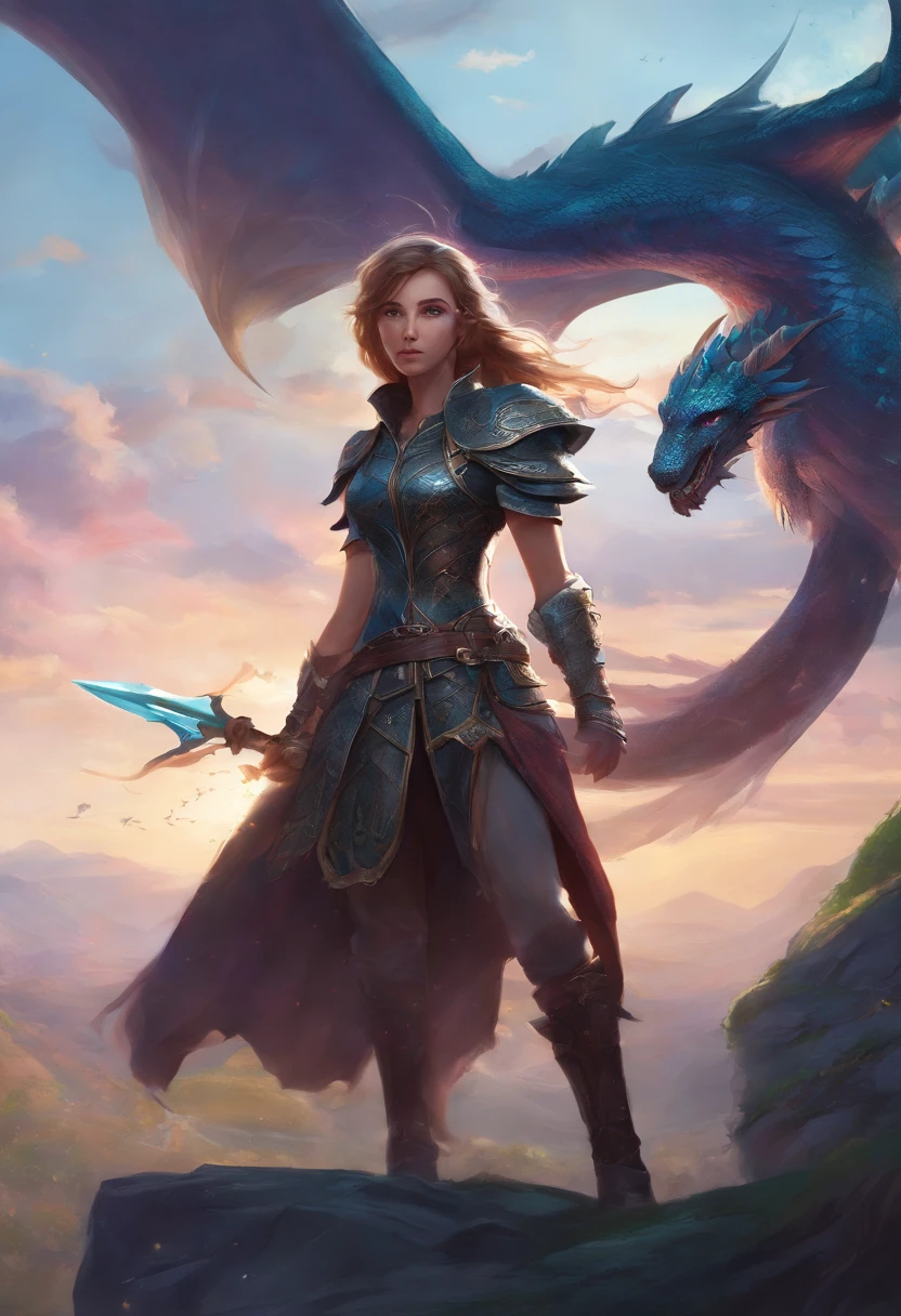 14 year old girl dragon slayer with long sword, black clothes, slim body, perfect body, sexy, (casting magic:1.4), fighting a drgaon, highly detailed, 8k, realistic Full HD, best quality, cinematic lighting, volumetric lighting