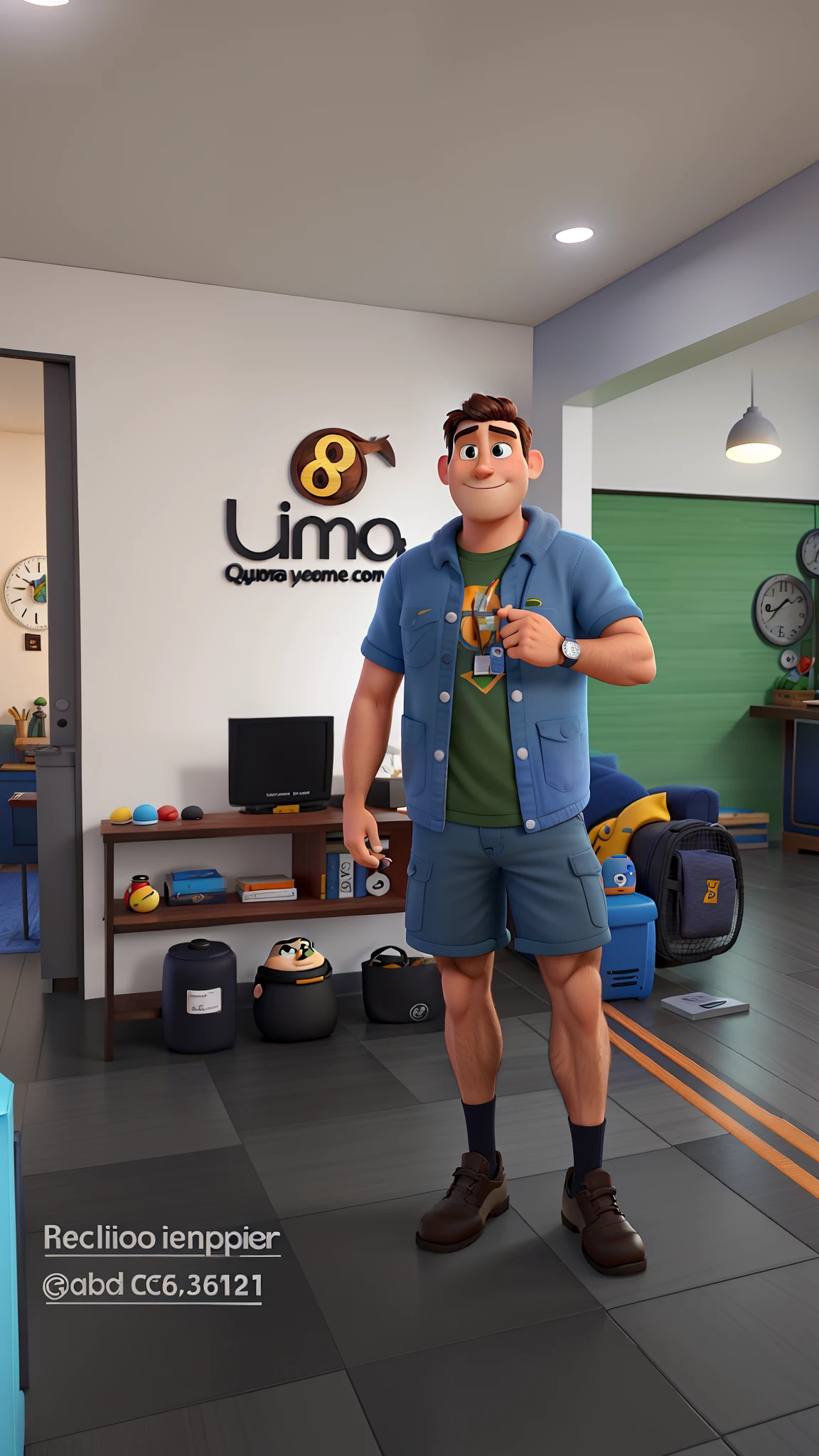um homem estilo Pixar, alta qualidade, melhor qualidade