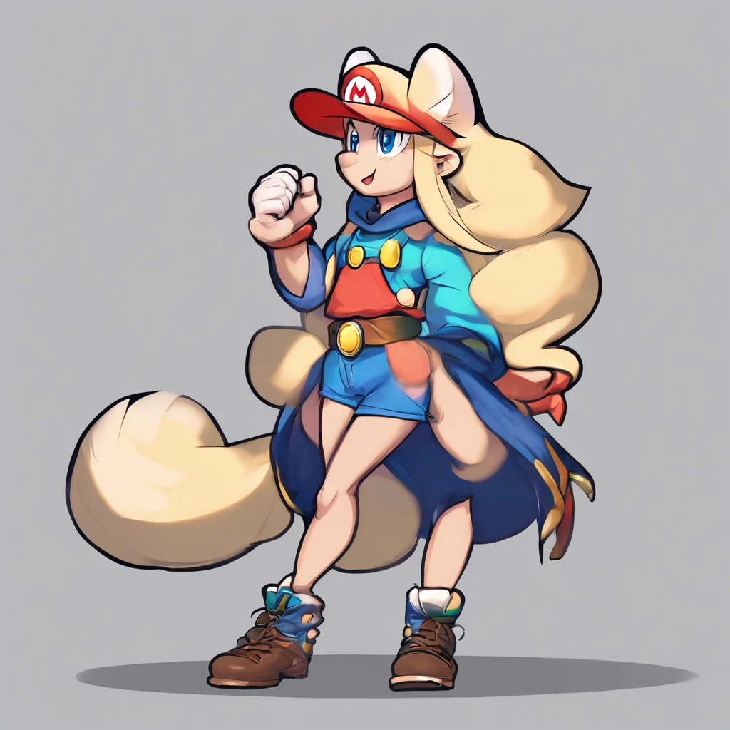 male, has Long white hair, has wolf ears, has wolf tail, has blue eyes, wearing denim short shorts, thigh high fishnets, black combat boots, wearing cropped black hoodie, flat chest, super flat chest, solo femboy, only one femboy ((FLAT CHEST)) (ALONE)(SOLO) Alone, solo, wide hips, thicc thighs, male, is male