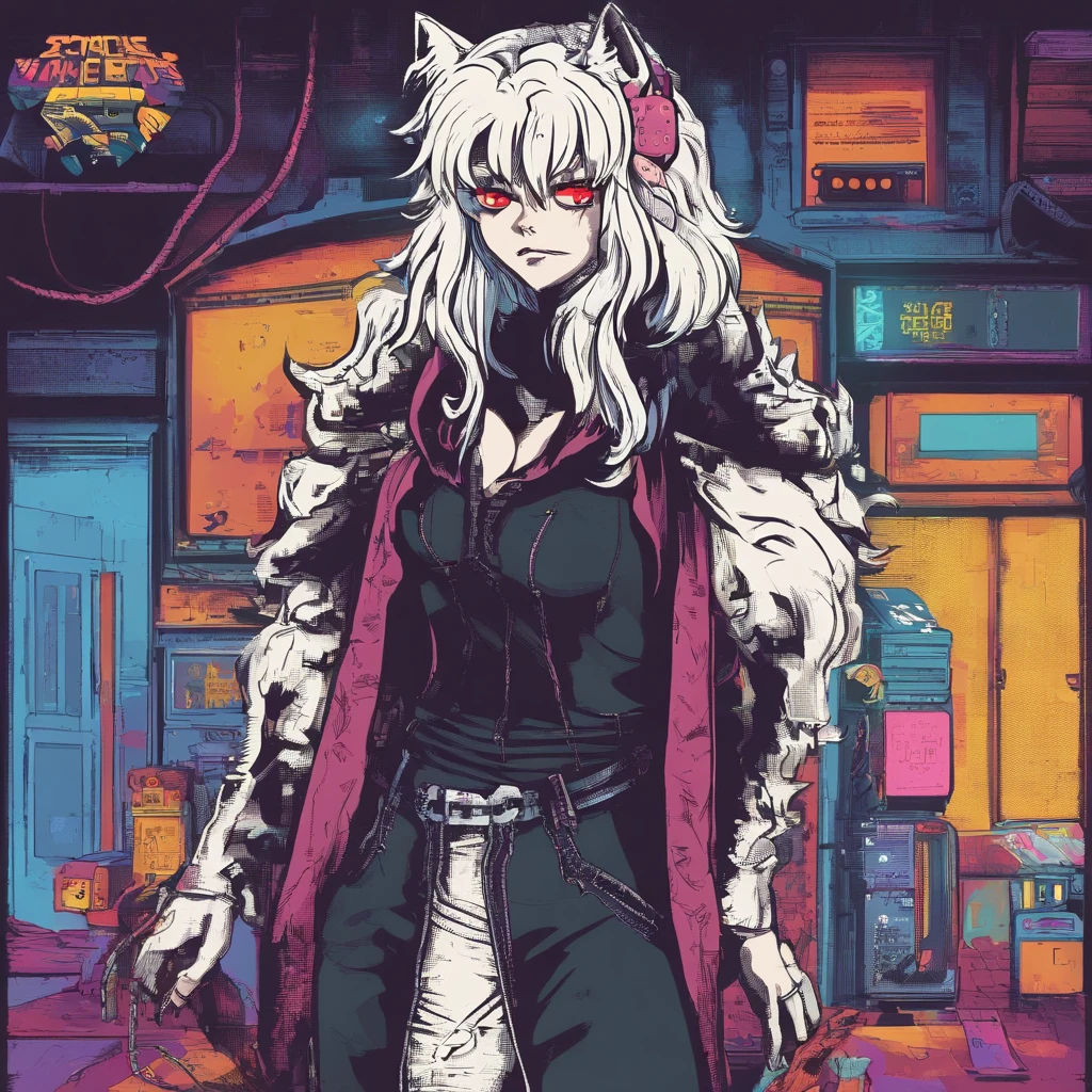 male, has Long white hair, has wolf ears, has wolf tail, has blue eyes, wearing denim short shorts, thigh high fishnets, black combat boots, wearing cropped black hoodie, flat chest, super flat chest, solo femboy, only one femboy ((FLAT CHEST)) (ALONE)(SOLO) Alone, solo, wide hips, thicc thighs, male, is male