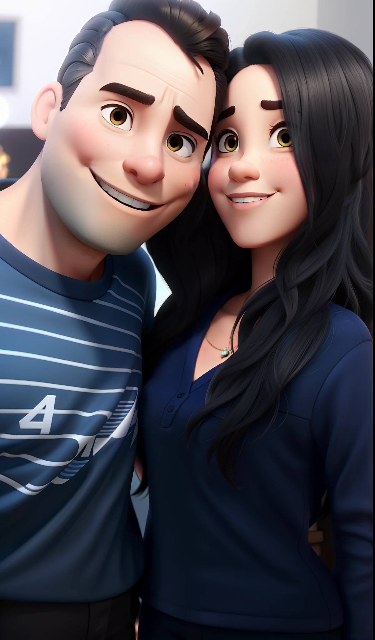 Um casal estilo disney pixar, melhor qualidade