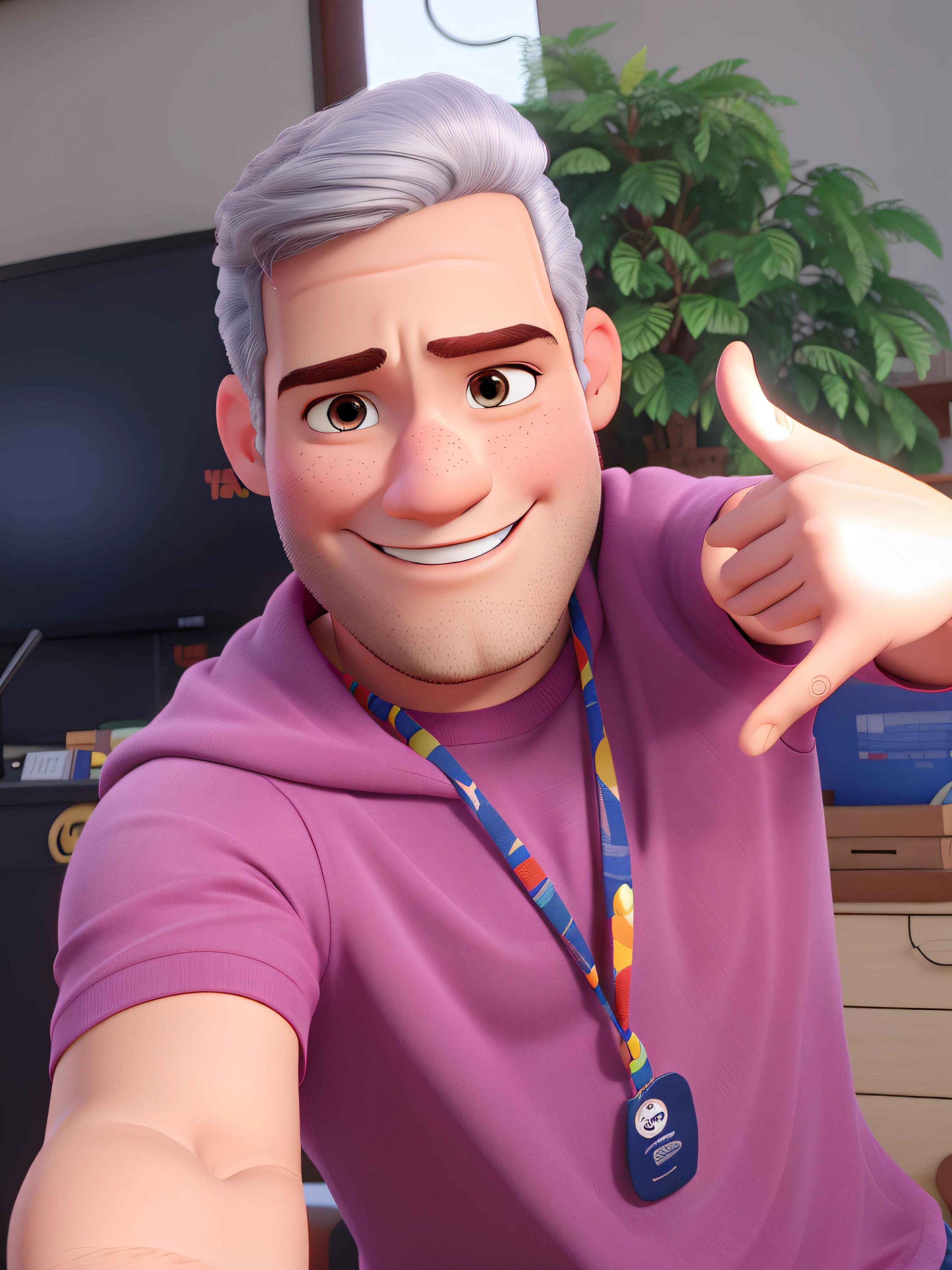 Um homem moreno estilo disney pixar, alta qualidade, melhor qualidade
