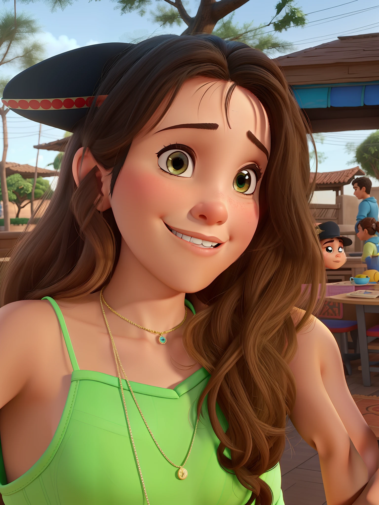 Mulher estilo Disney pixar alta qualidade