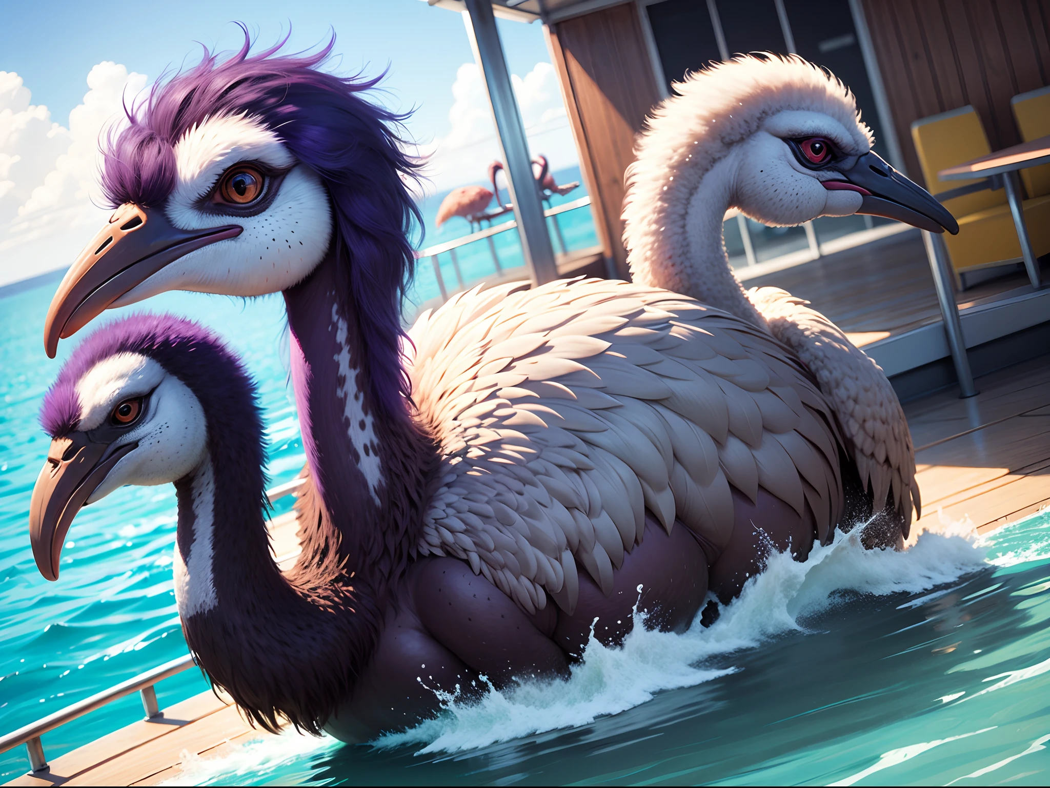 Purple Ostrich on Cruise