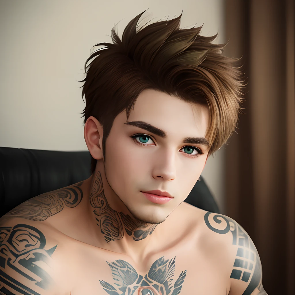 Man
25 years
Tattooed
Brown
Green Eyes