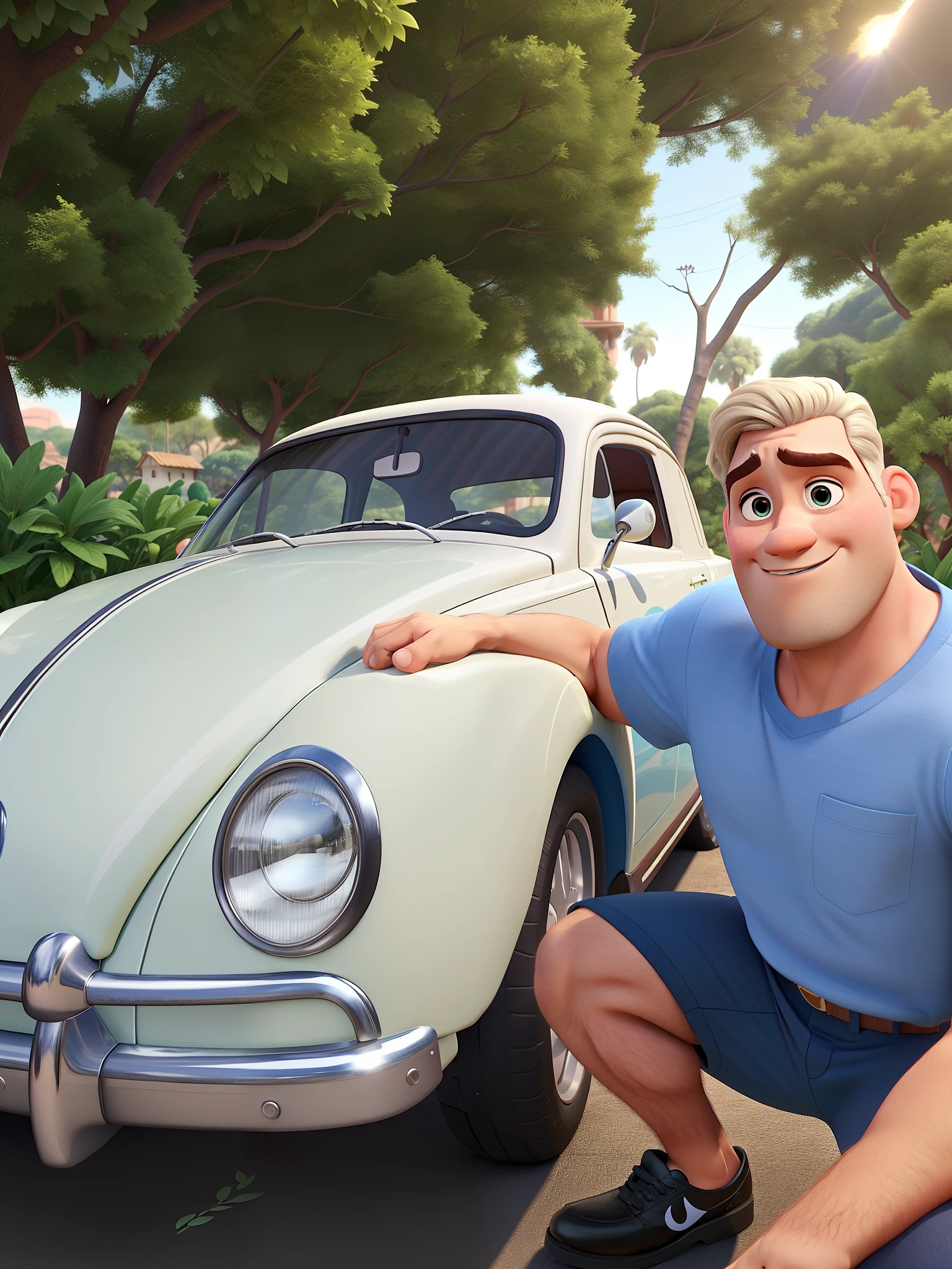 Um homem no estilo disney pixar, alta qualidade