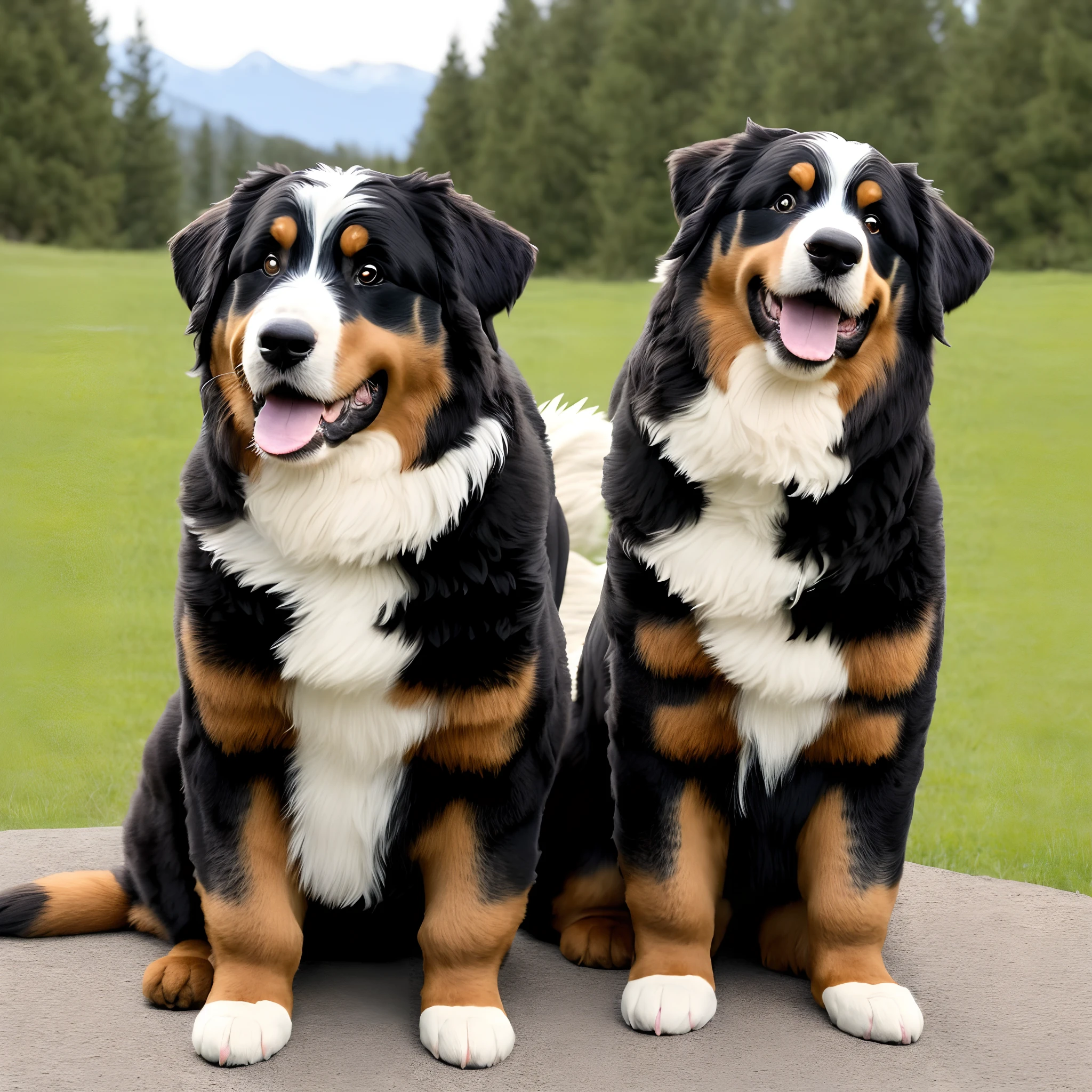 a Disney movie with a bernese mountain dog named Ruben without forgetting that he has three black dots on his chamfer