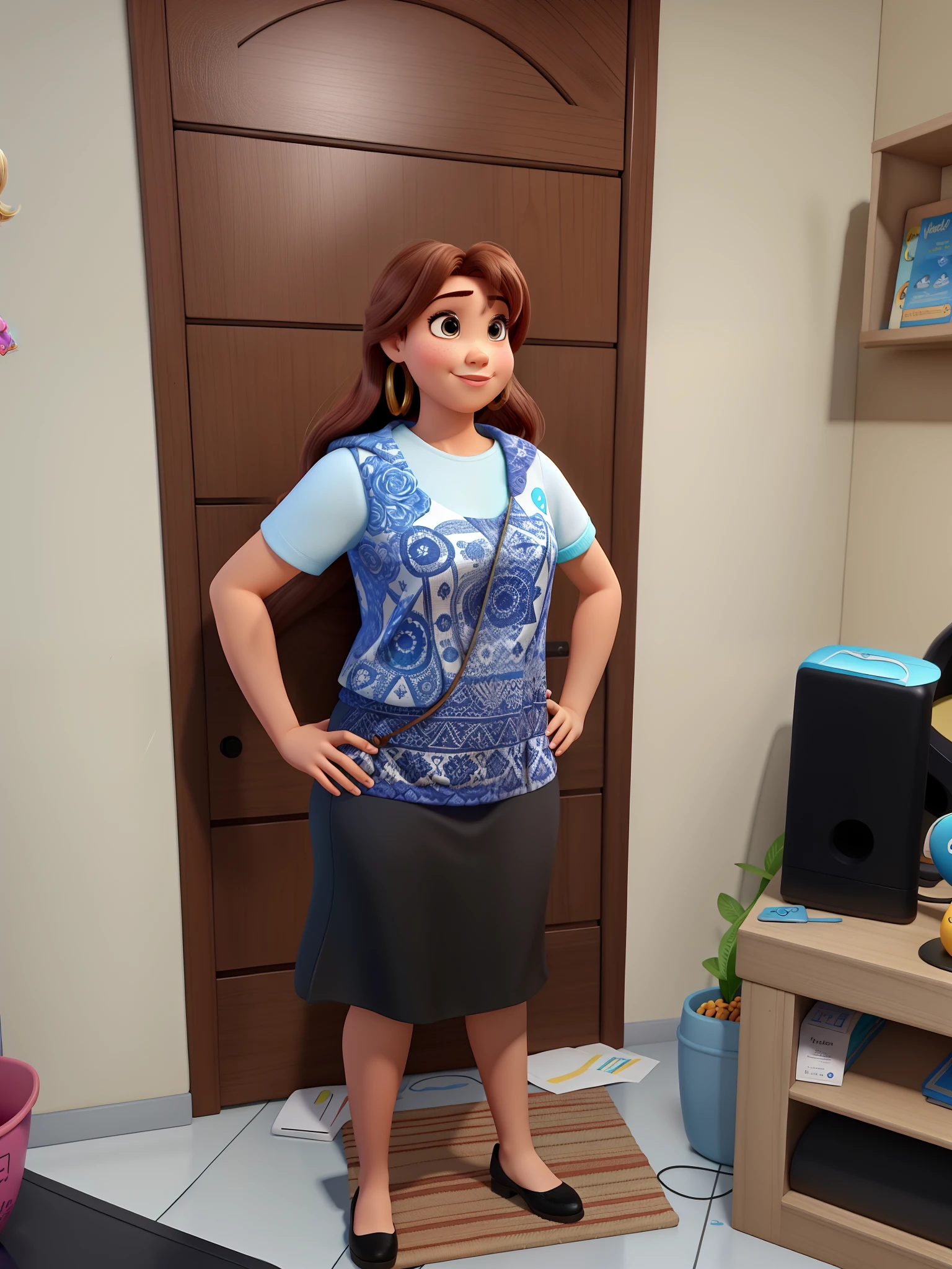 Uma mulher estilo disney pixar alta qualidade, melhor qualidade