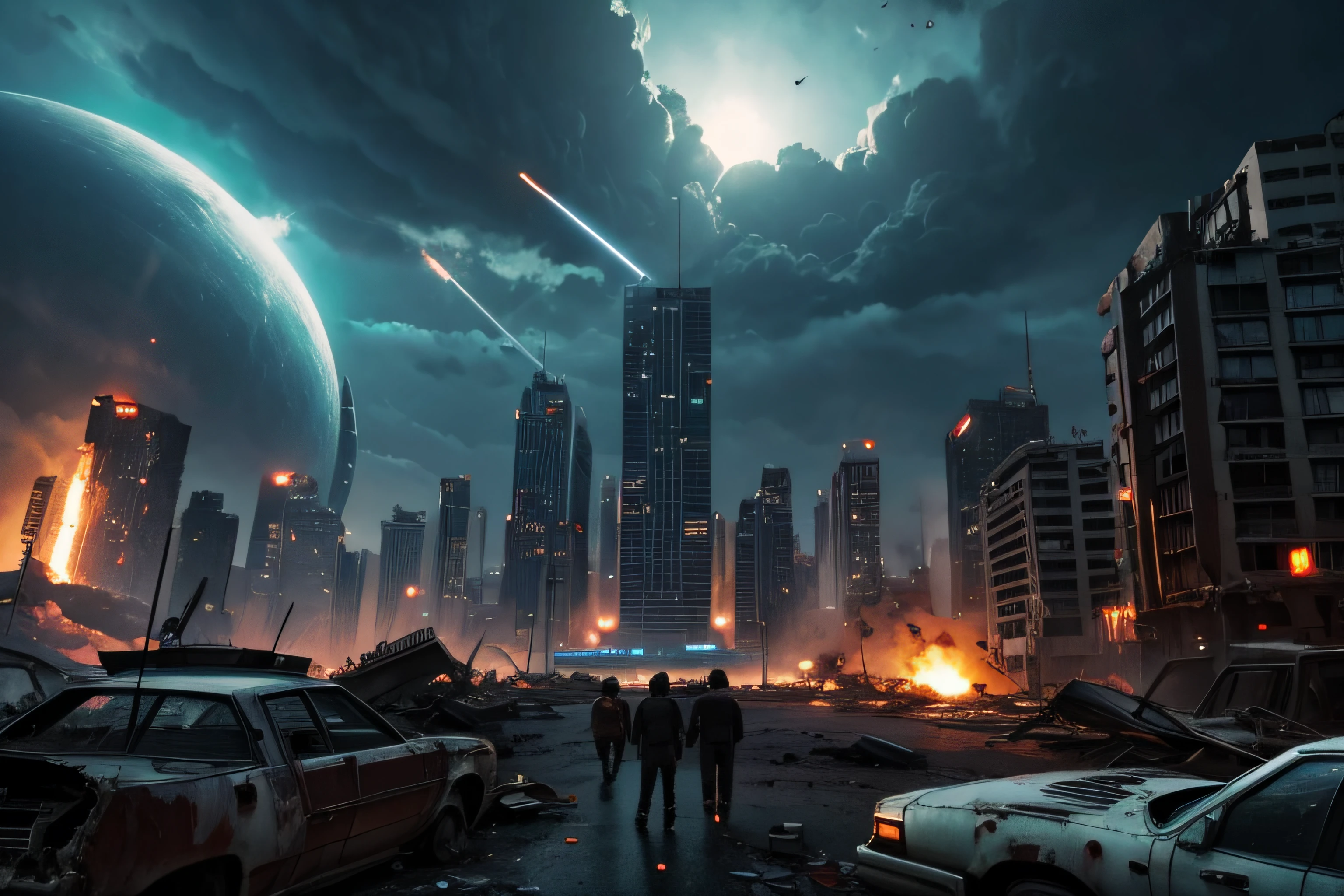 Alien attack, Wrecked City