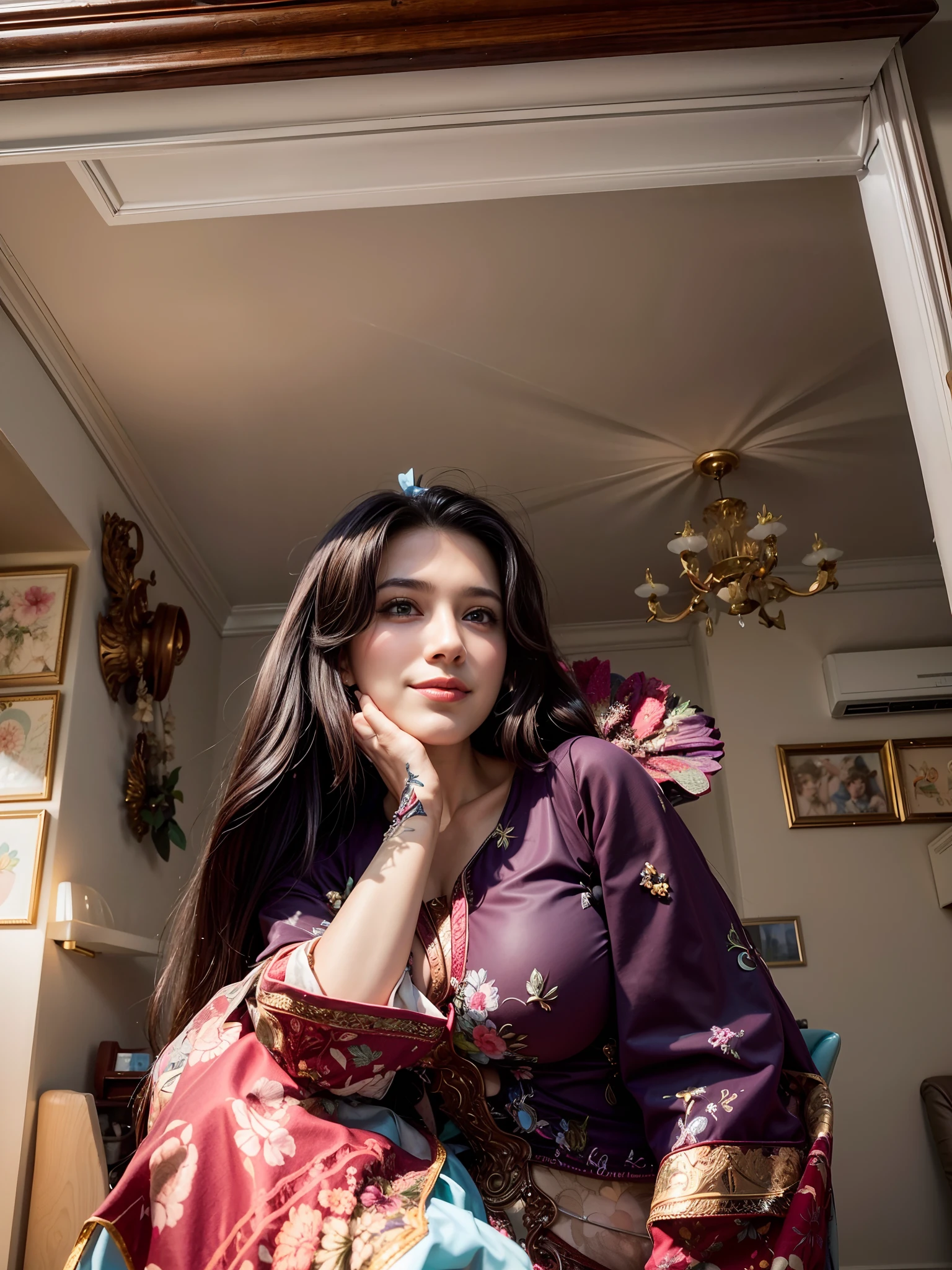 ((ung and beautiful girl: 1.4)), (8K, Raw photography, Best Quality, masutepiece: 1.2), high-definition RAW color photography, Professional Photography, Cinematic Light, (Fine face: 1.2), (masutepiece: 1.5), (Highest Quality: 1.2), (Smile: 1.2), (Naked: 1.2), ((cleavage: 1.2)), (Beautiful Large Breasts:1.5), Ponytail, an lingerie, No bra, , (cameltoe details), Spread your legs apart, Pleasure, feels good, Opening Mouth,