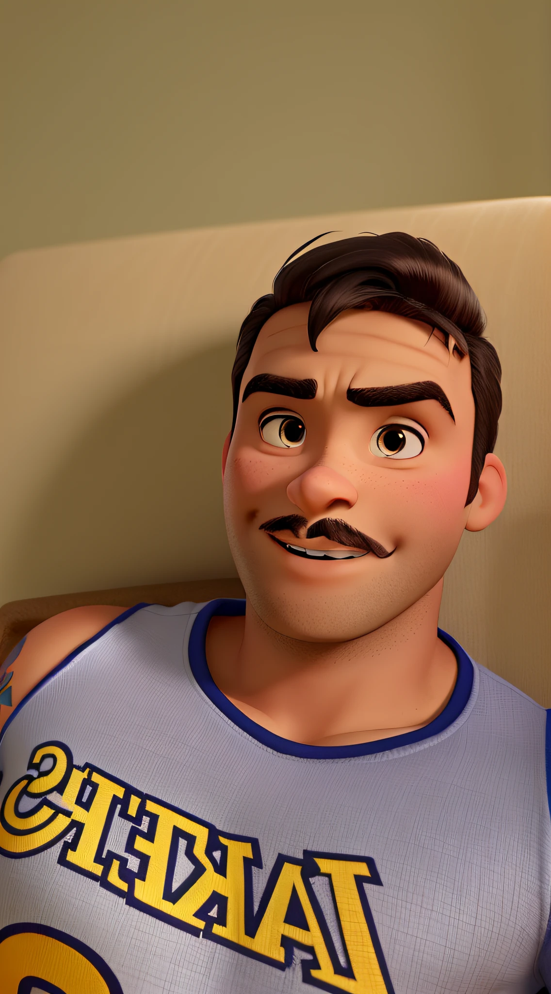 Um homen estilo pixar , alta qualidade, melhor qualidade