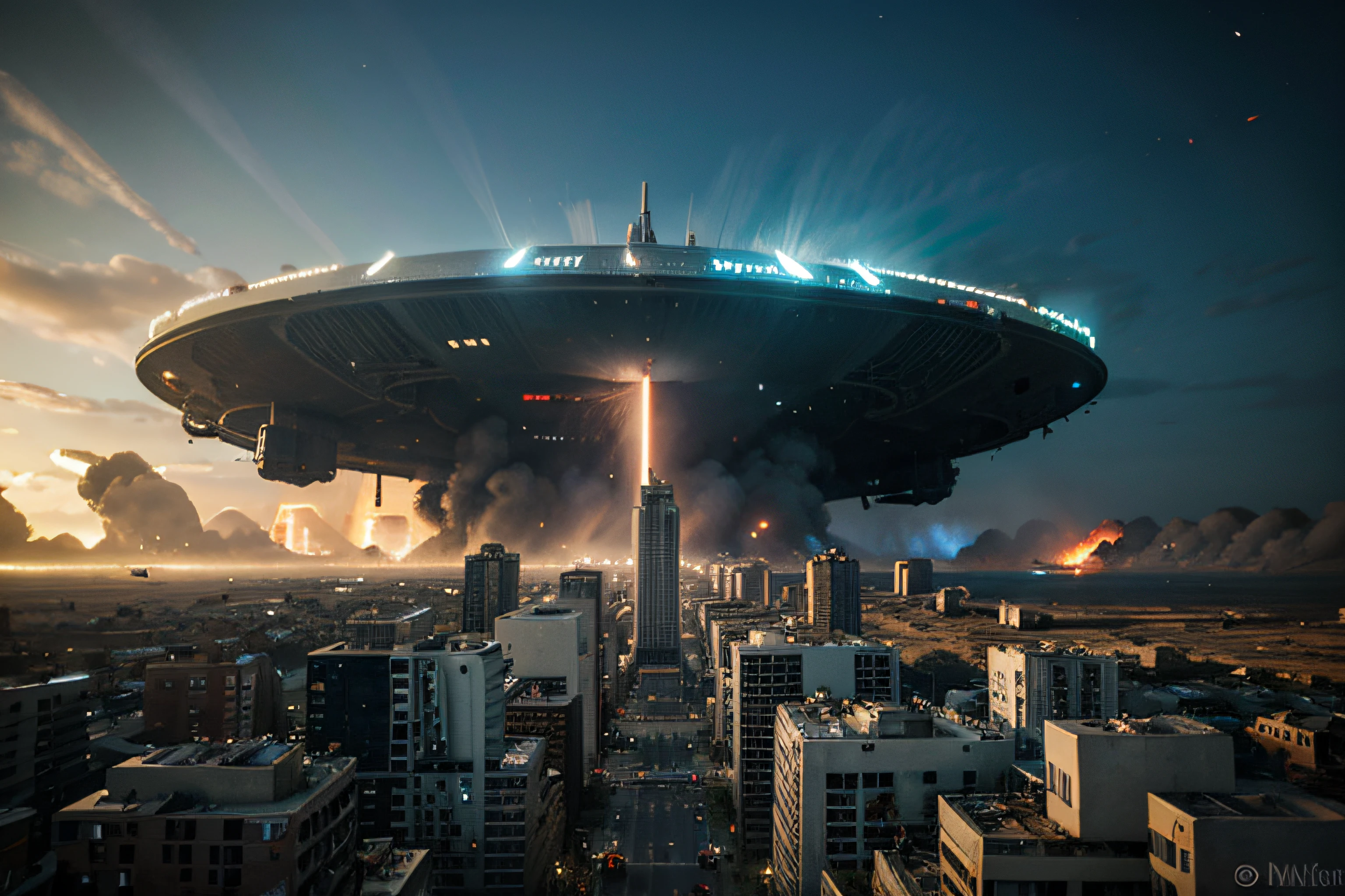 Alien attack, Wrecked City