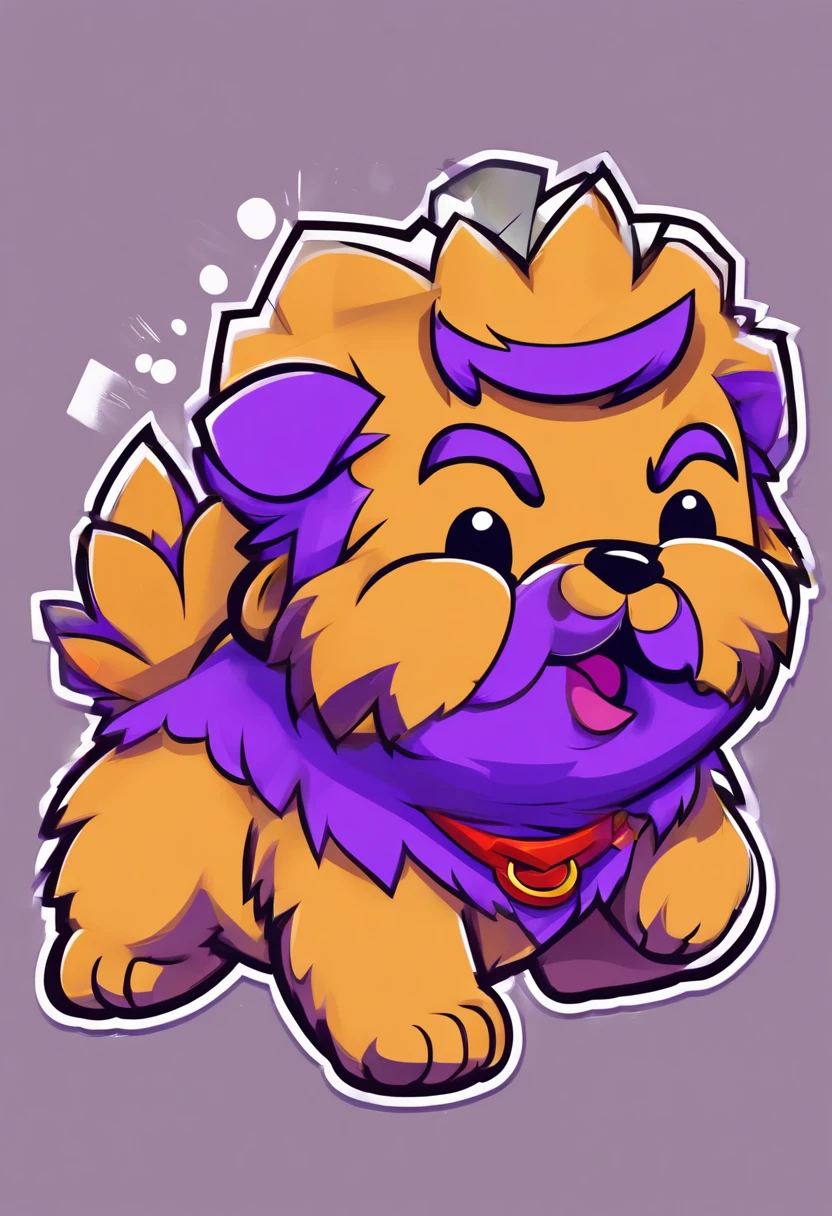Chow Chow Dog with Purple Tongue