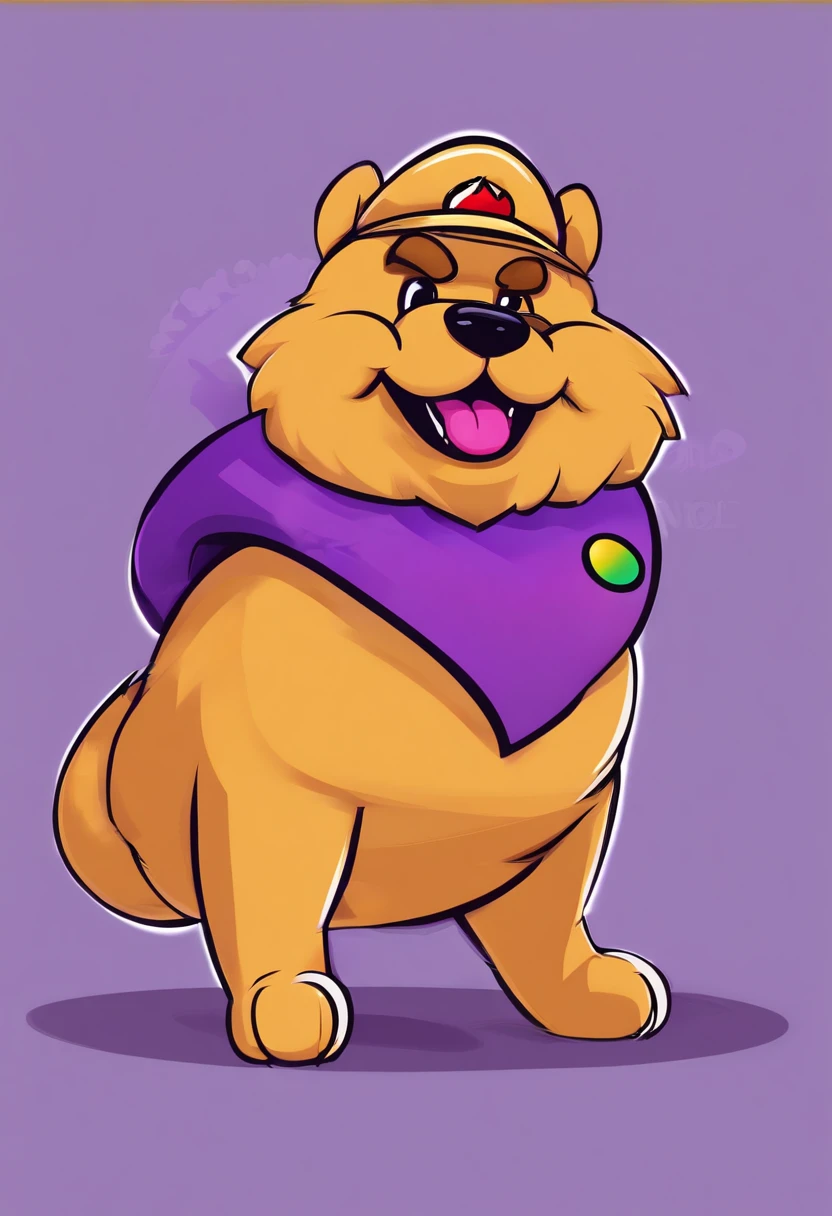 Chow Chow Dog with Purple Tongue