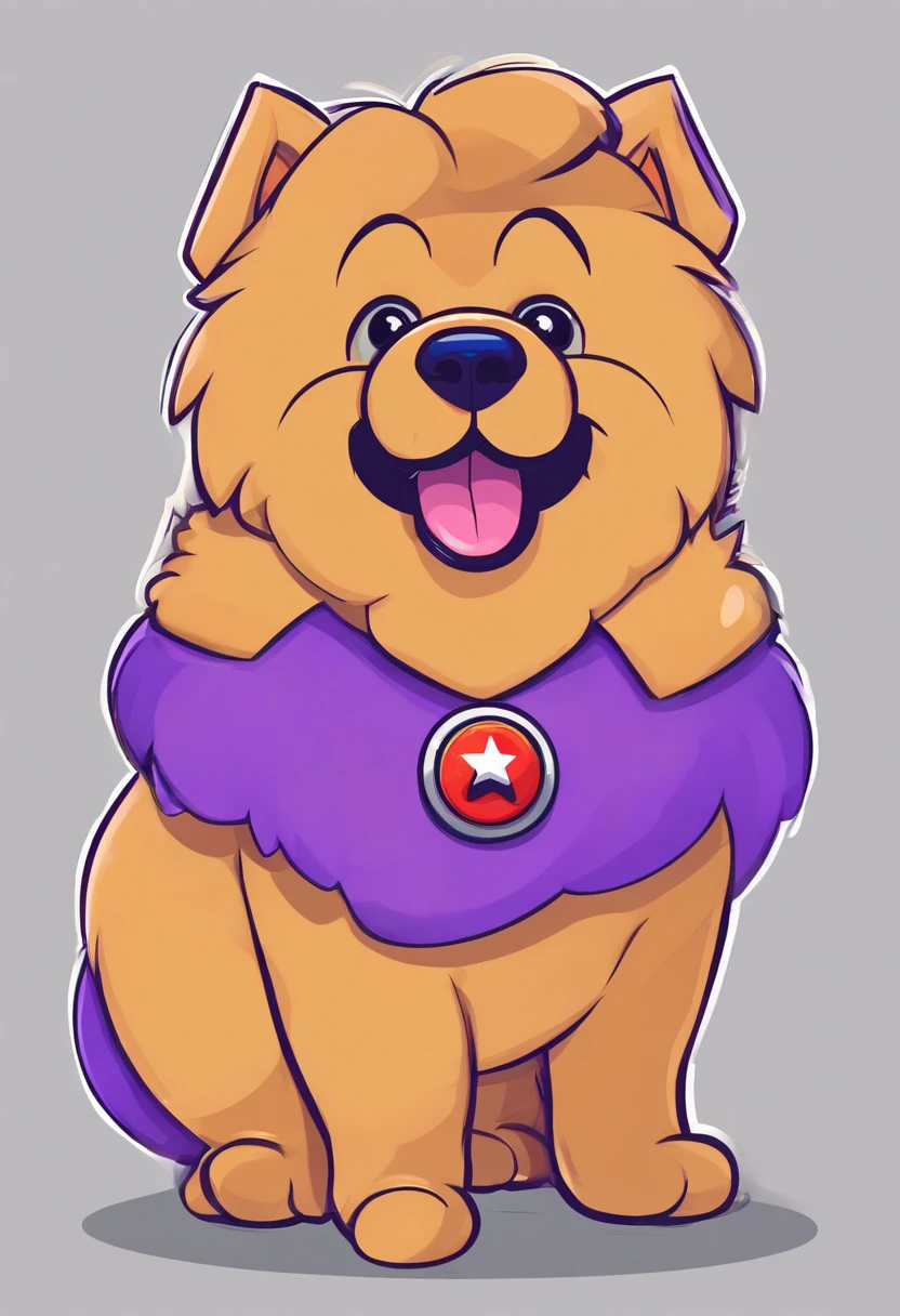 Make a Chow Chow Dog with a Purple Tongue