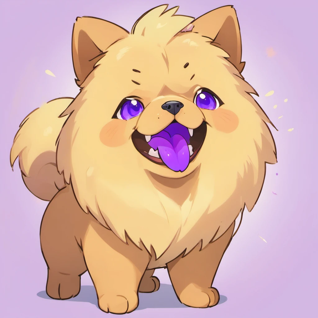 Chow chow with purple tongue