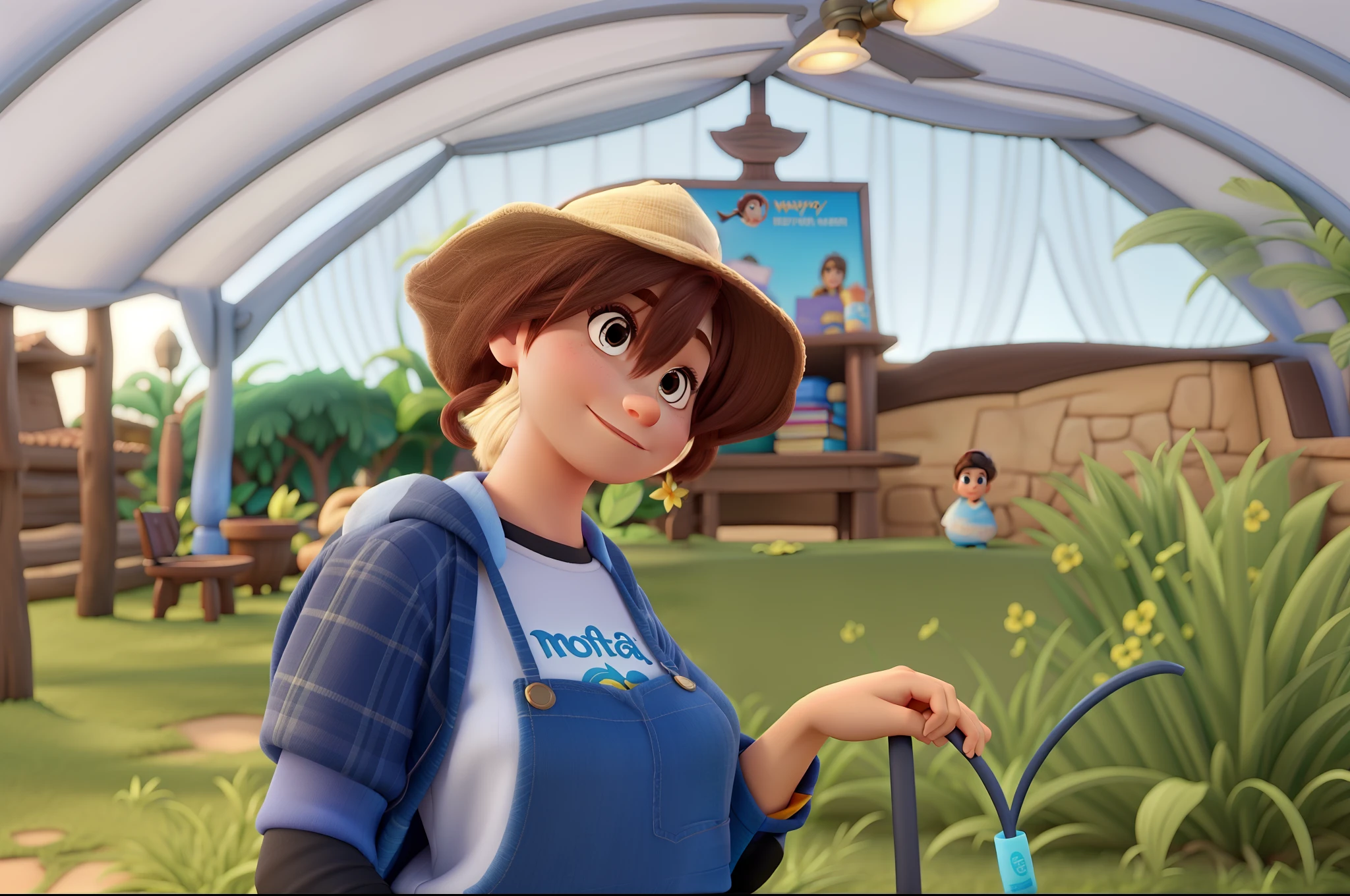 Uma mulher estilo disney pixar, alta qualidade, melhor qualidade