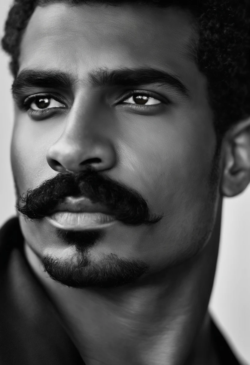 Homem africano 17 anos musculoso sem barba e bigode na camisa branca, best quality,4k,8k,homem muito atraente com barba, pelos faciais bem cuidados, FOFO, breath-taking, Realista, imagem ultrarrealista, Bigode Natural, macho velho,foto retrato suave 8 k, retrato muito detalhado, bigode grosso, estilo hiper-realista, barba fina e brilhante, pelos faciais curtos, Bartstoppeln, FOFO, rosto detalhado, retrato ultra realista, cabelos grisalhos,terno elegante, boca aberta,