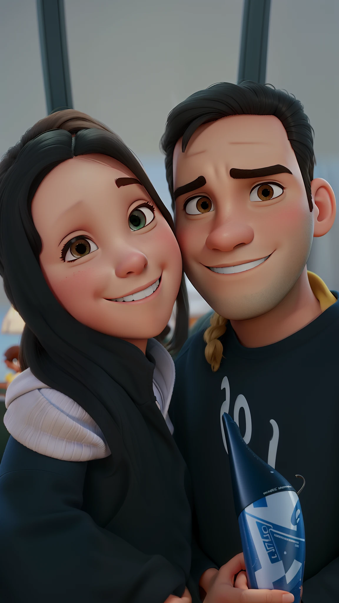 Menino branco e menina branca estilo Disney Pixar,alta qualidade, melhor qualidade