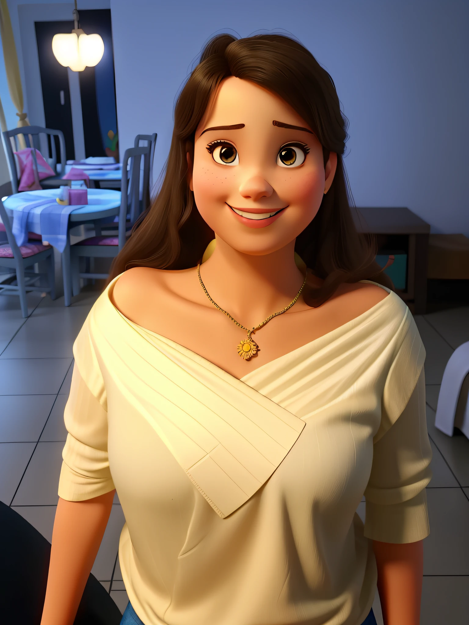 uma mulher branca, Children's Nutritionist, estilo disney pixar, alta qualidade, melhor qualidade