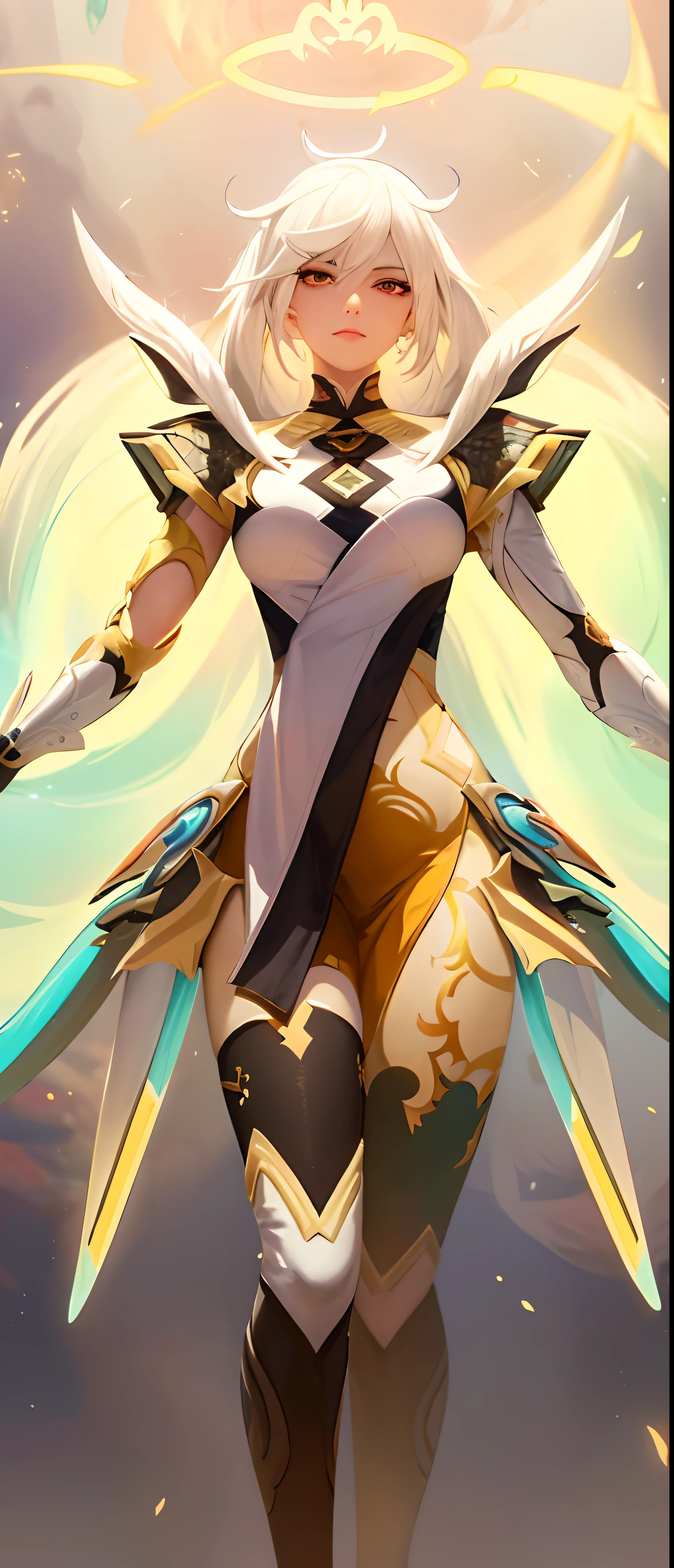 close-up of a woman with white hair and white mask,Belle peinture de personnage,Guviz,Guviz-style artwork,white-haired god,Yang J,Epic and beautiful character art,Stunning character art,FAN Qi,Wu Zhun Shifan,Guvitz at the Pixiv Art Station,photographrealistic,8K,Very detailed pores