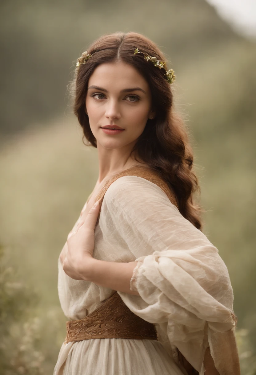 (((uma ferida avermelhada profunda atravessa sua bochecha esquerda))) tez justa, mulher em torno de 25 anos, com sobrepesocabelos pretos naturais, olhos castanhos distintos, vestindo kohl, slender and graceful, Beautiful, luz de velas em um ambiente medieval, Ultra sharp focus, tiro realista, roupas femininas medievais, cores tetradicas (cicatriz:1.4)