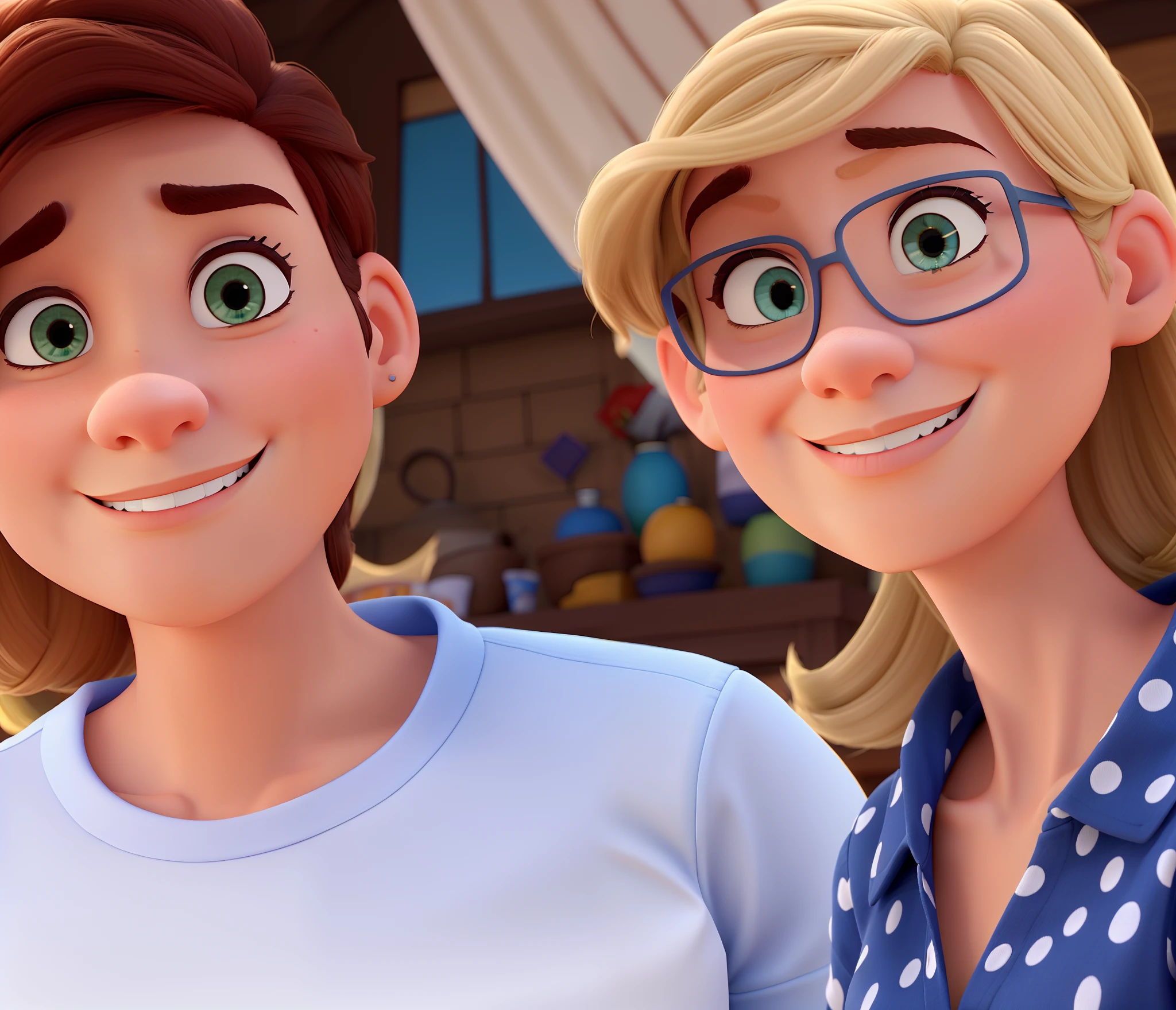 Um homem e uma mulher estilo disney pixar, alta qualidade, melhor qualidade