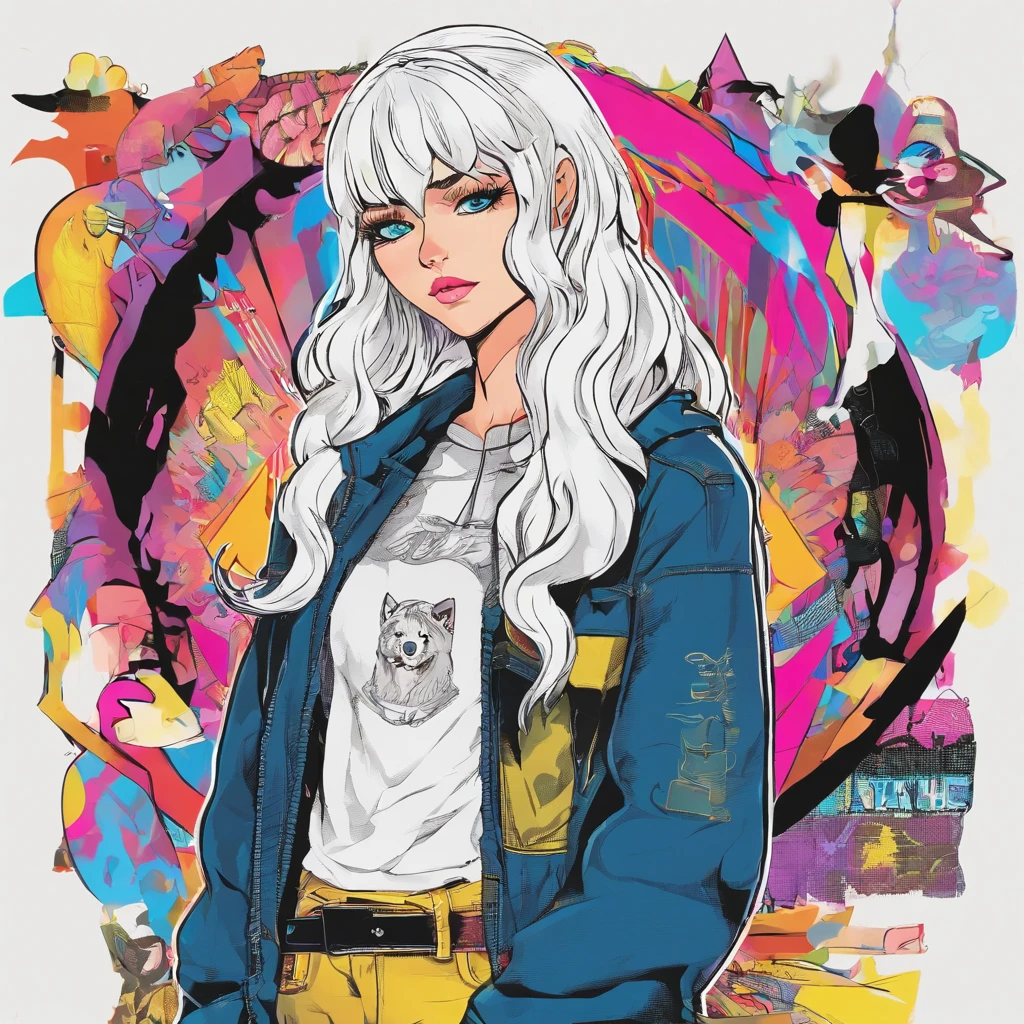 male, has Long white hair, has wolf ears, has wolf tail, has blue eyes, wearing denim short shorts, thigh high fishnets, black combat boots, wearing cropped black hoodie, flat chest, super flat chest, solo femboy, only one femboy ((FLAT CHEST)) (ALONE)(SOLO) Alone, solo, wide hips, thicc thighs, male, is male