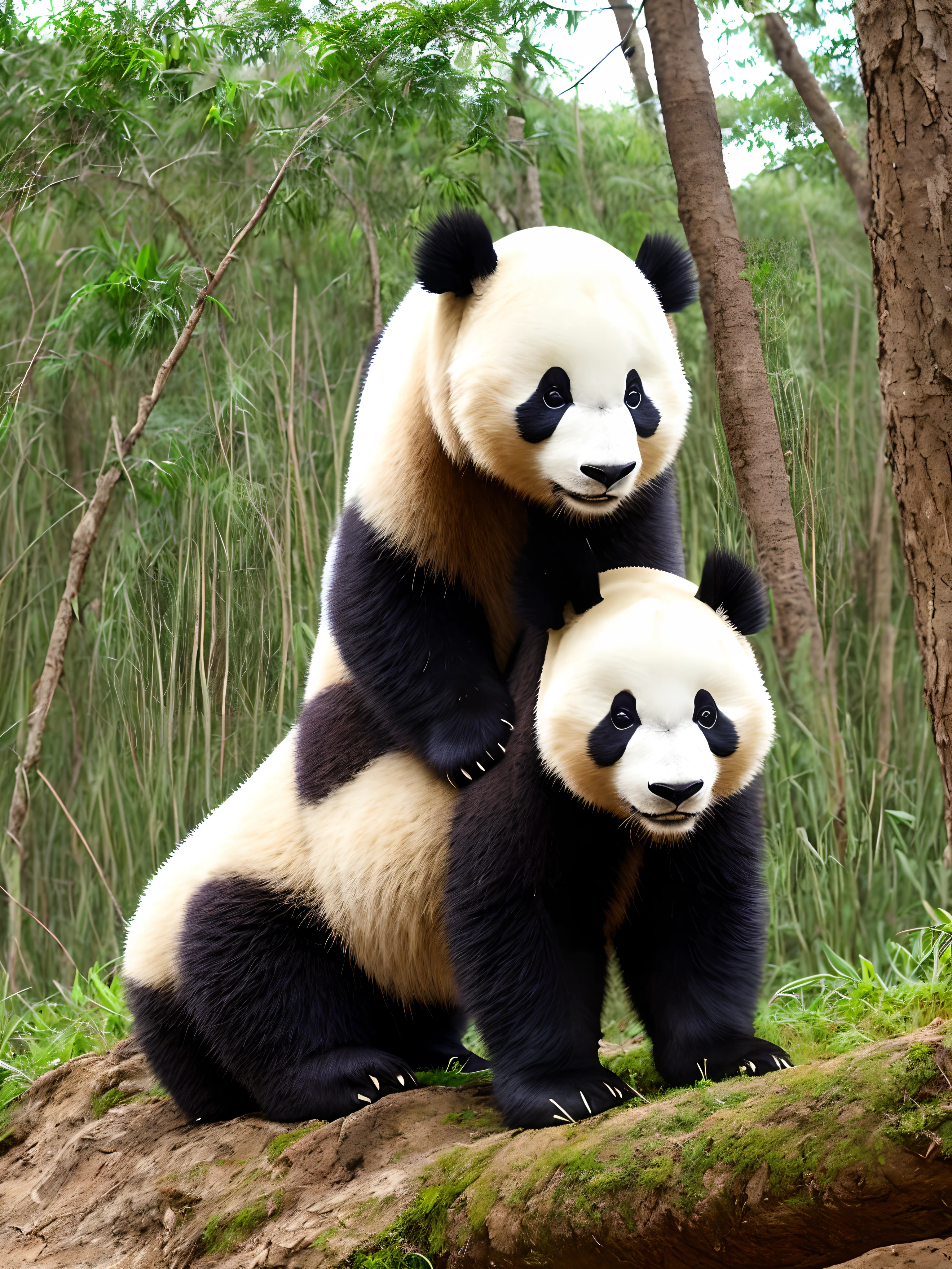 Panda na floresta