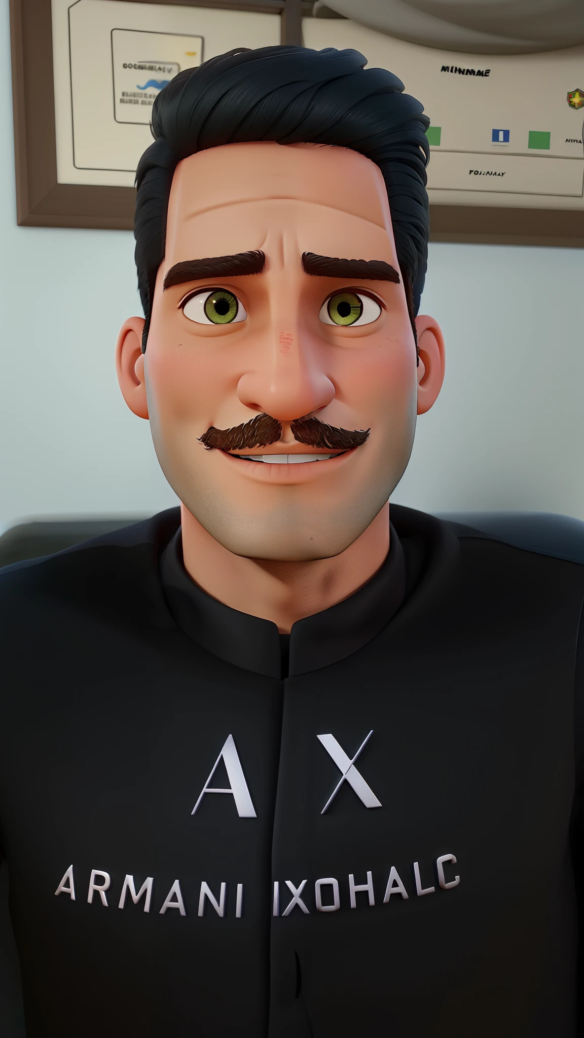 homem brasileiro no estilo Disney Pixar, policial militar de Minas Gerais, alta qualidade, melhor qualidade