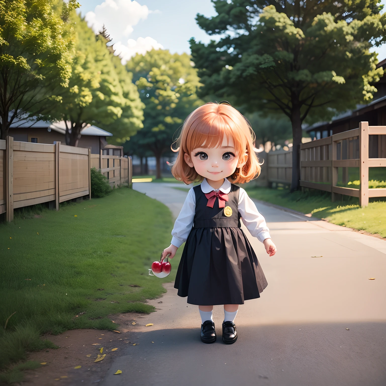 masterpiece、top-quality、ultra-detailliert、(Chibi Chara Kindergarten Kids:1.2)、ABEC、Holding hands、Before 、The cherry tree、The best smile、Standing
